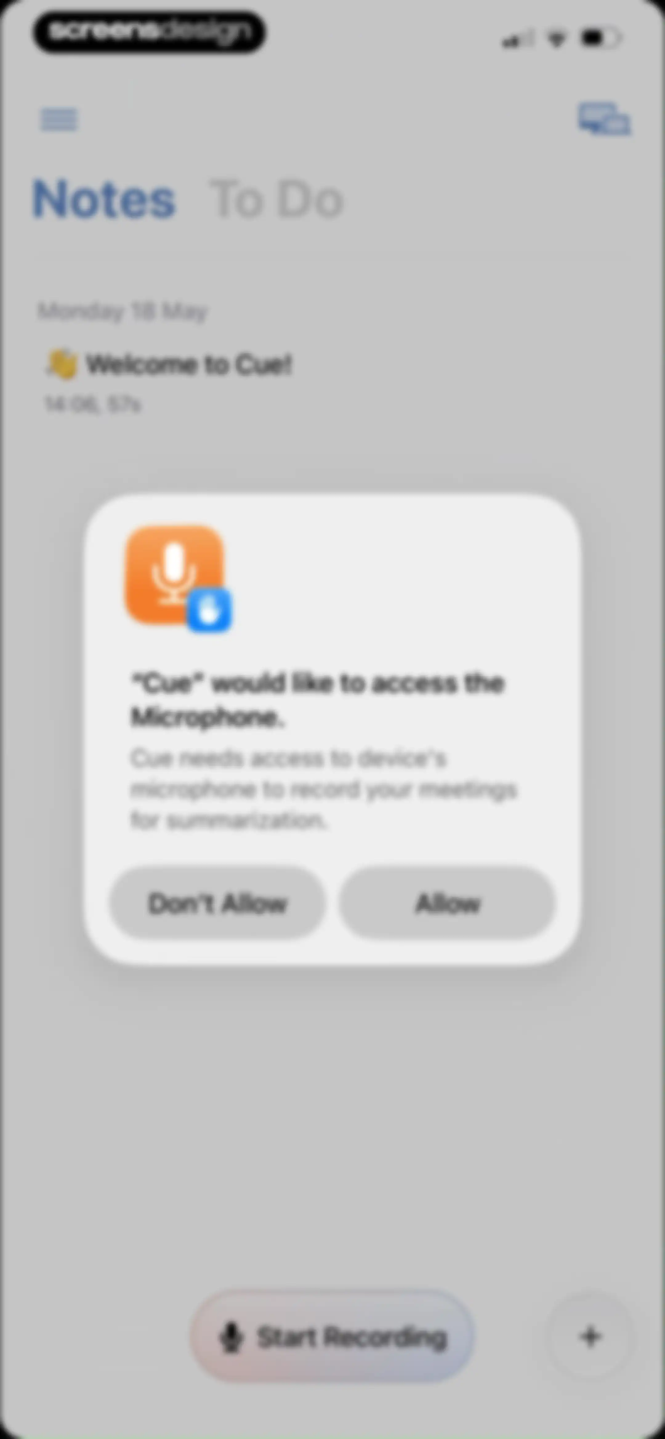 Cue: AI Note Taker & Recorder screen 37
