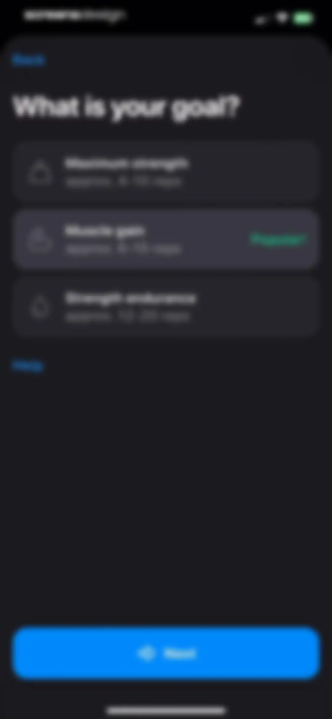 Gym Workout Alpha Progression screen 17