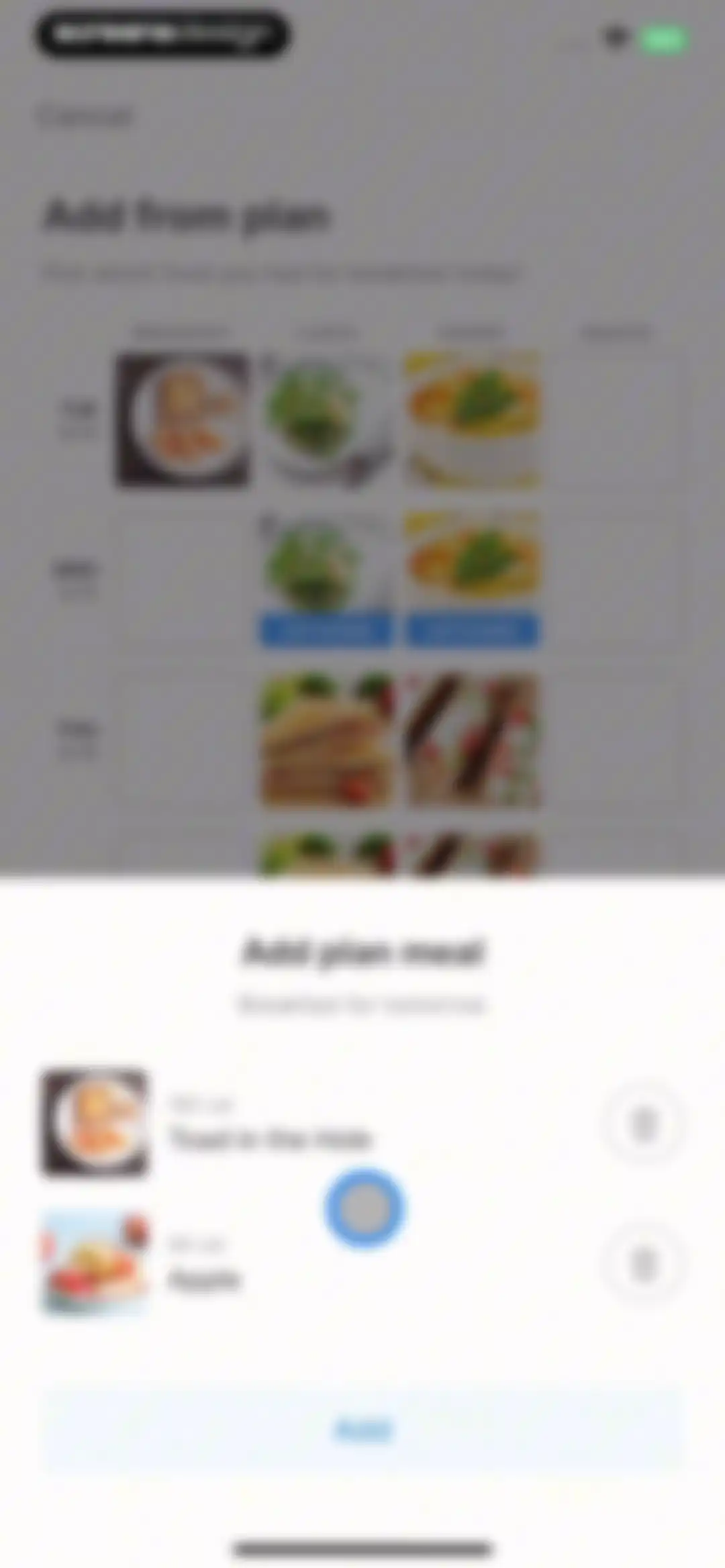 Intent - Meal Planner screen 80