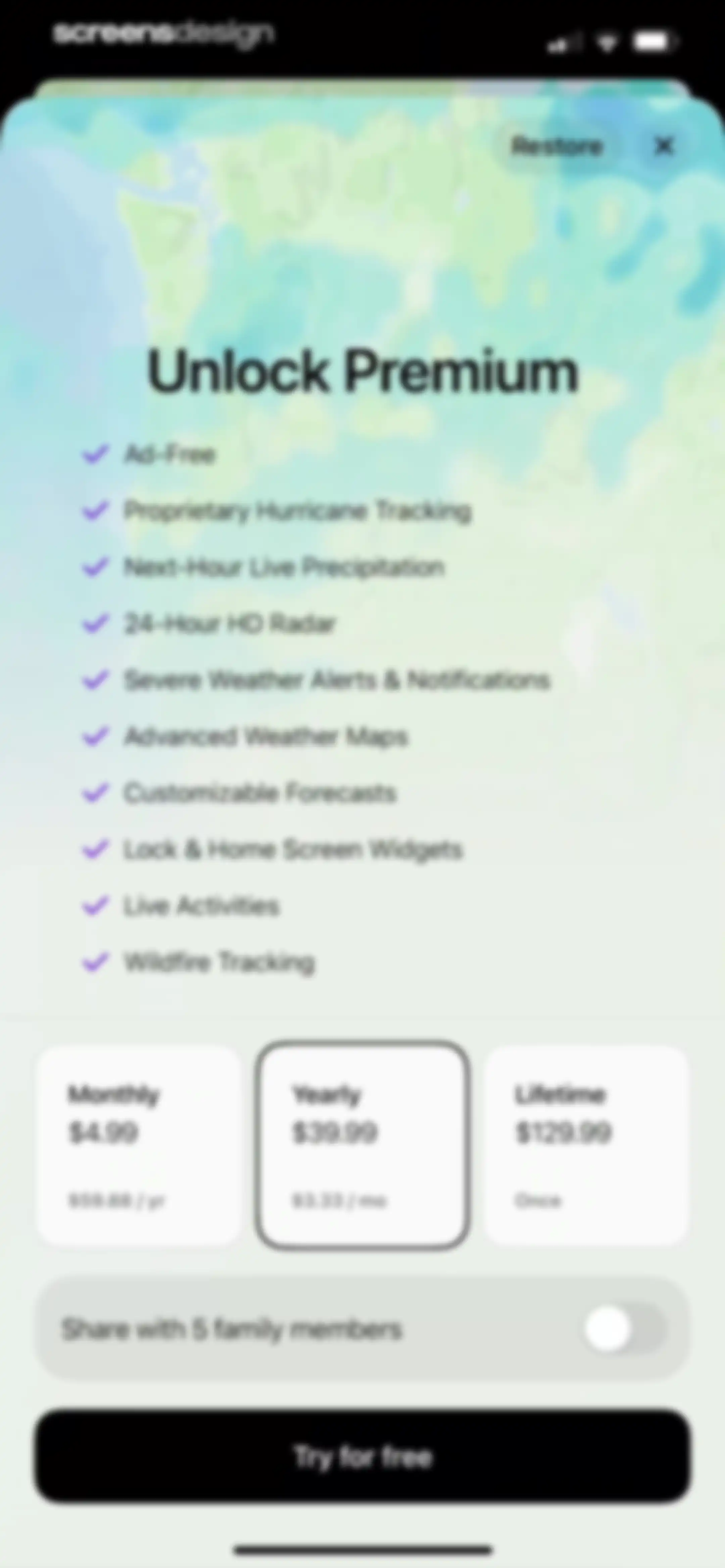 Element: Weather Radar screen 8