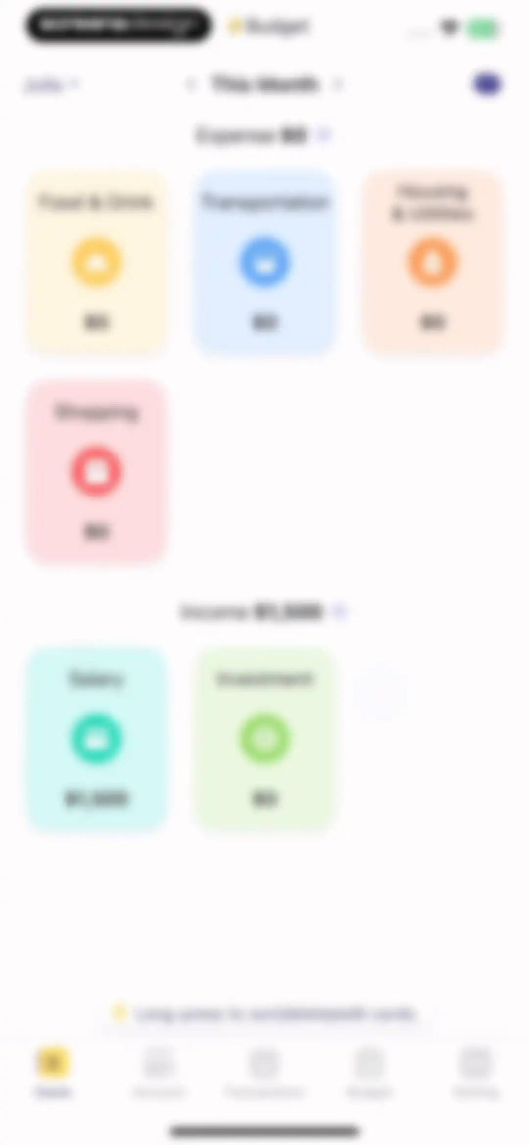 Budget app - spending tracker screen 26