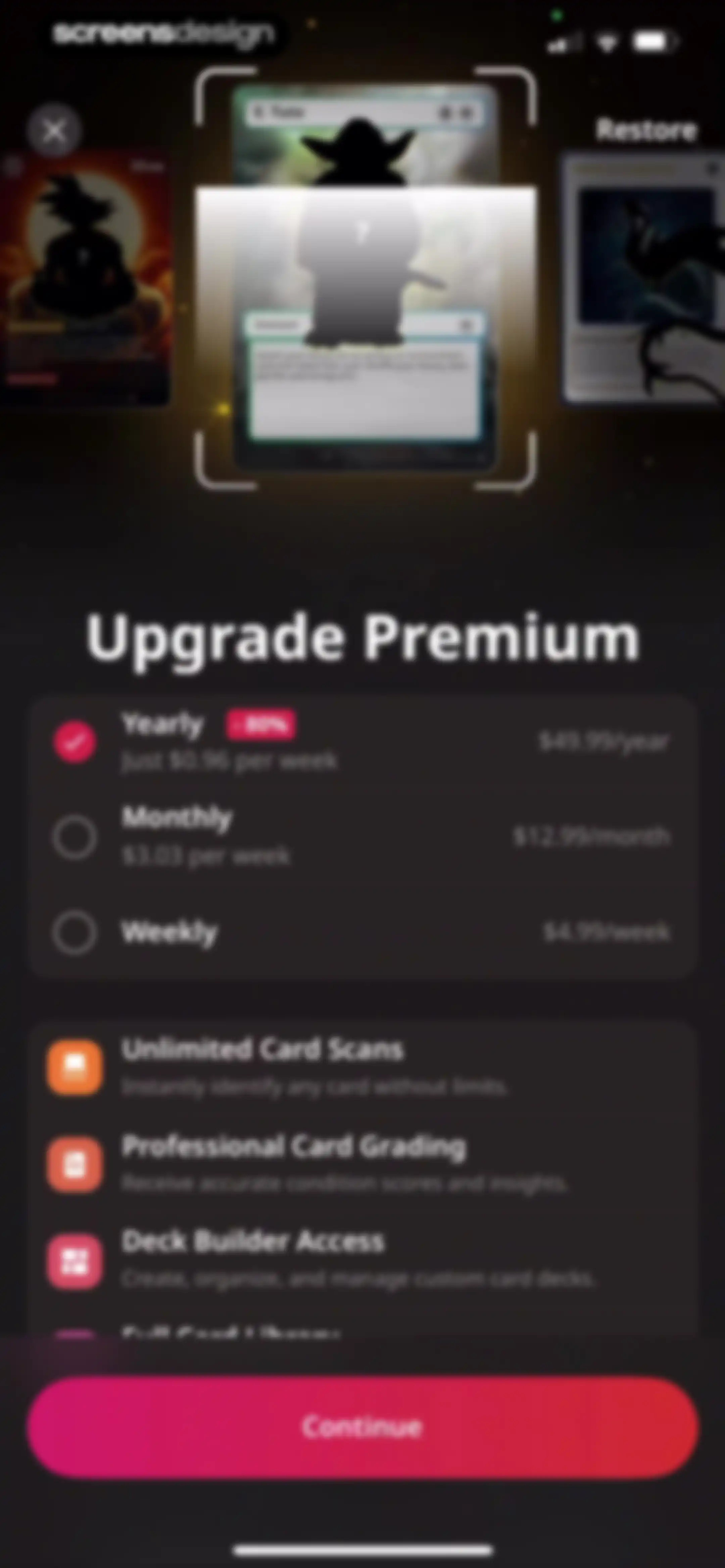 TCG Card Identifier Value screen 30