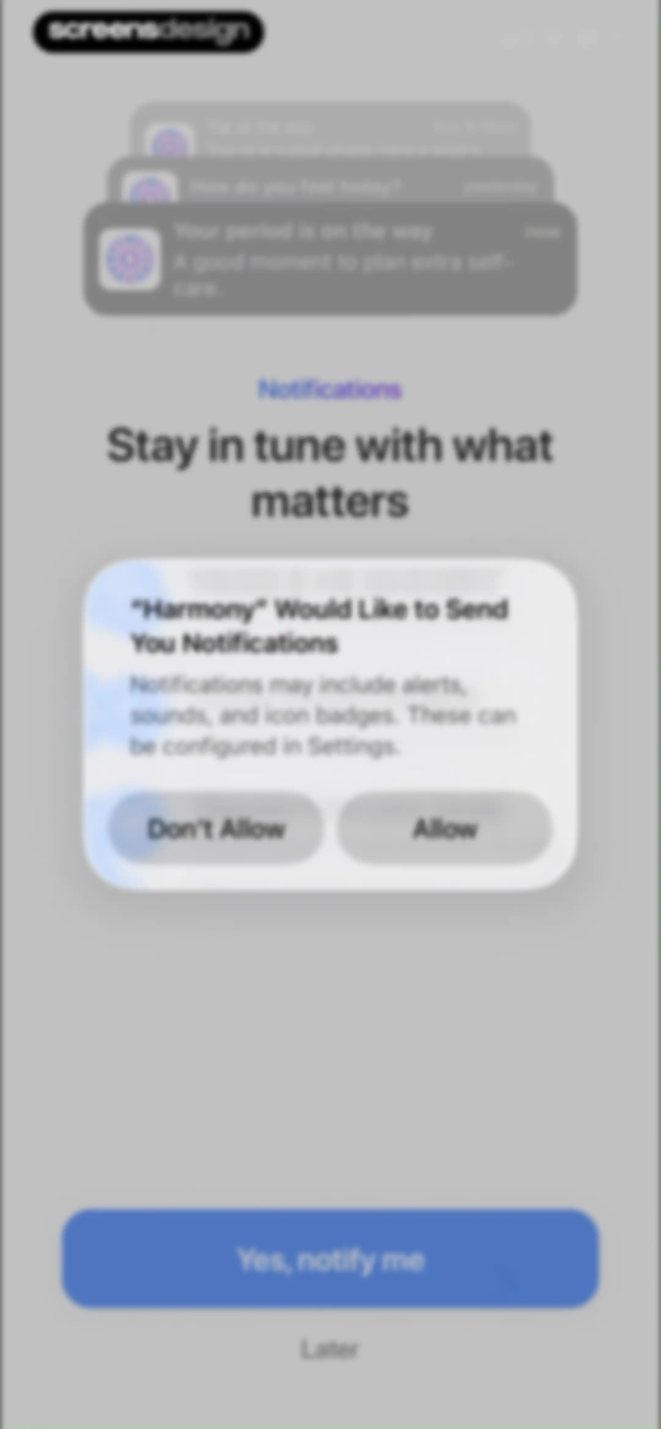 Harmony: Cycle Syncing, Period screen 27