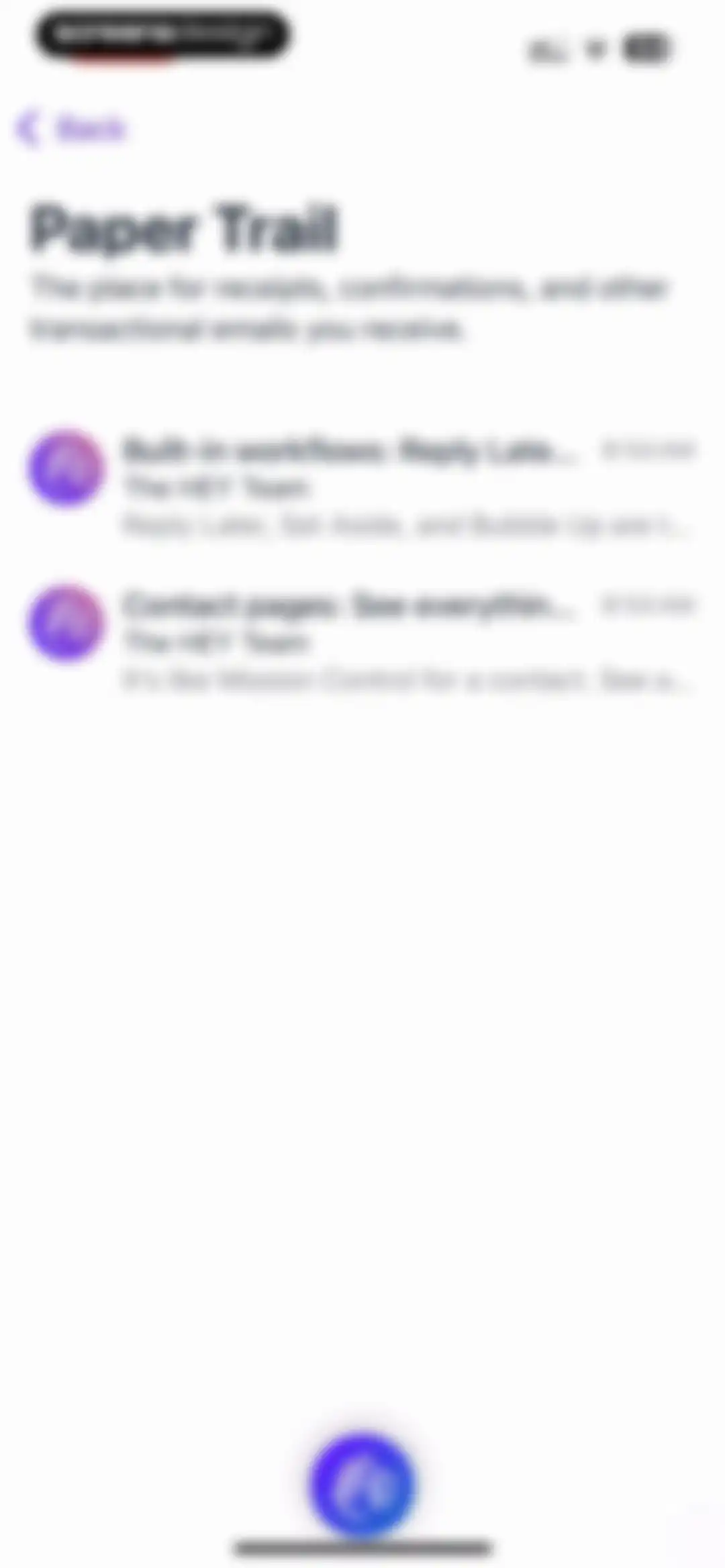 HEY Email screen 97