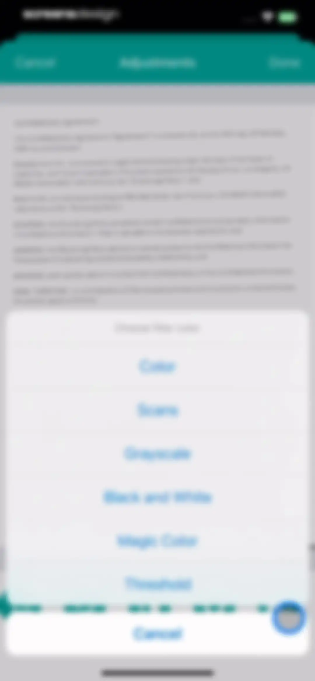 Scanner: Scan Documents screen 11