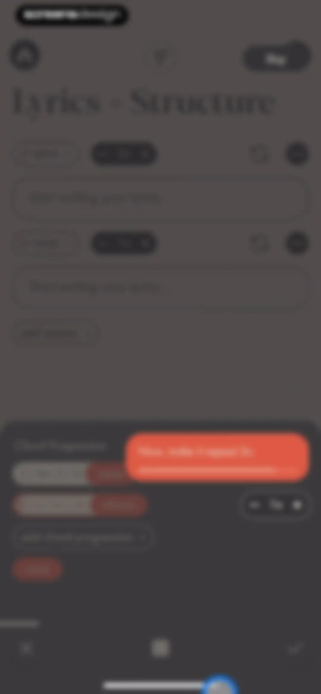 Demo: Songwriting Studio screen 36