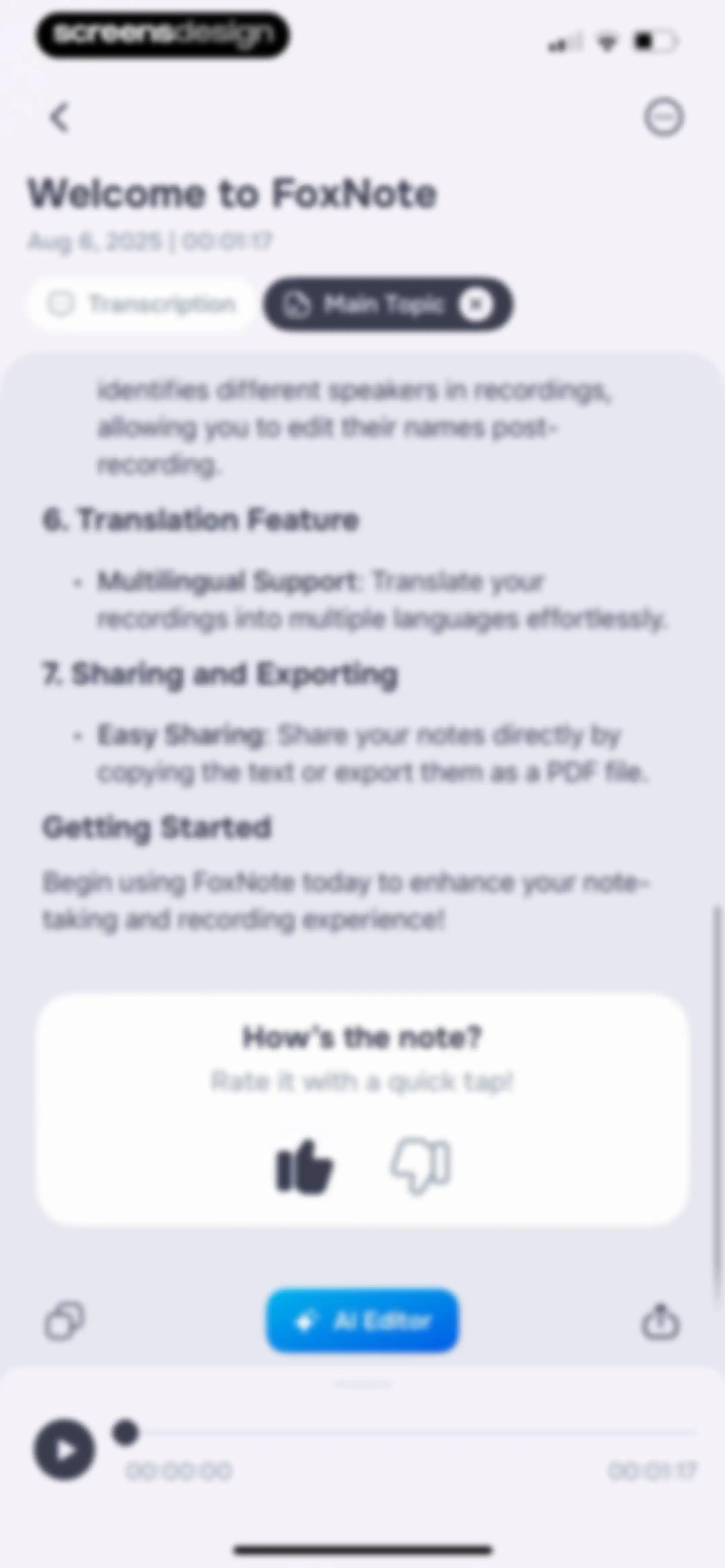 FoxNote - AI Note Taker screen 42