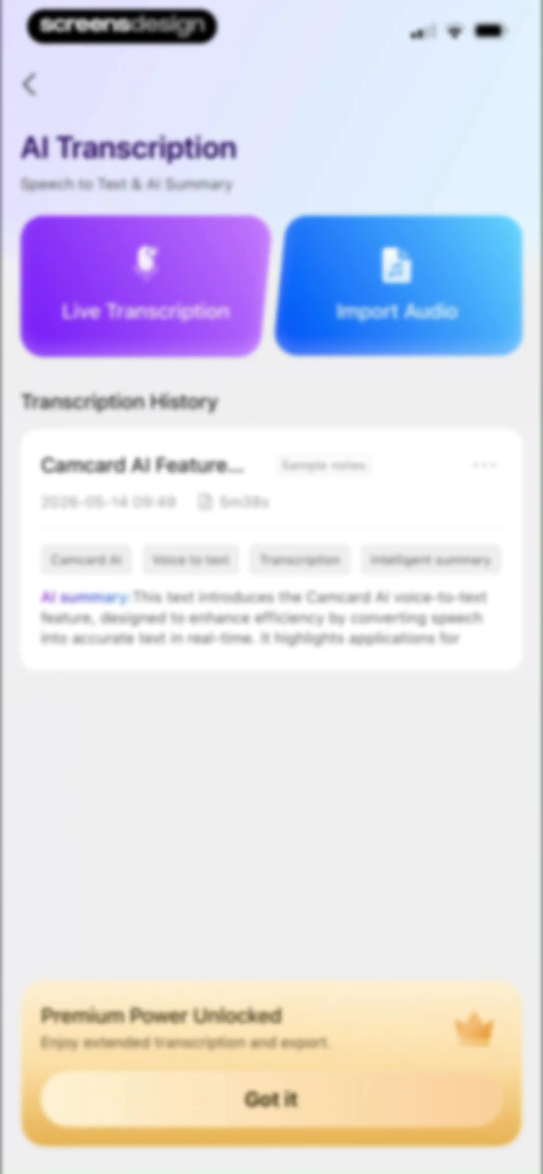 CamCard AI Business Assistant screen 63
