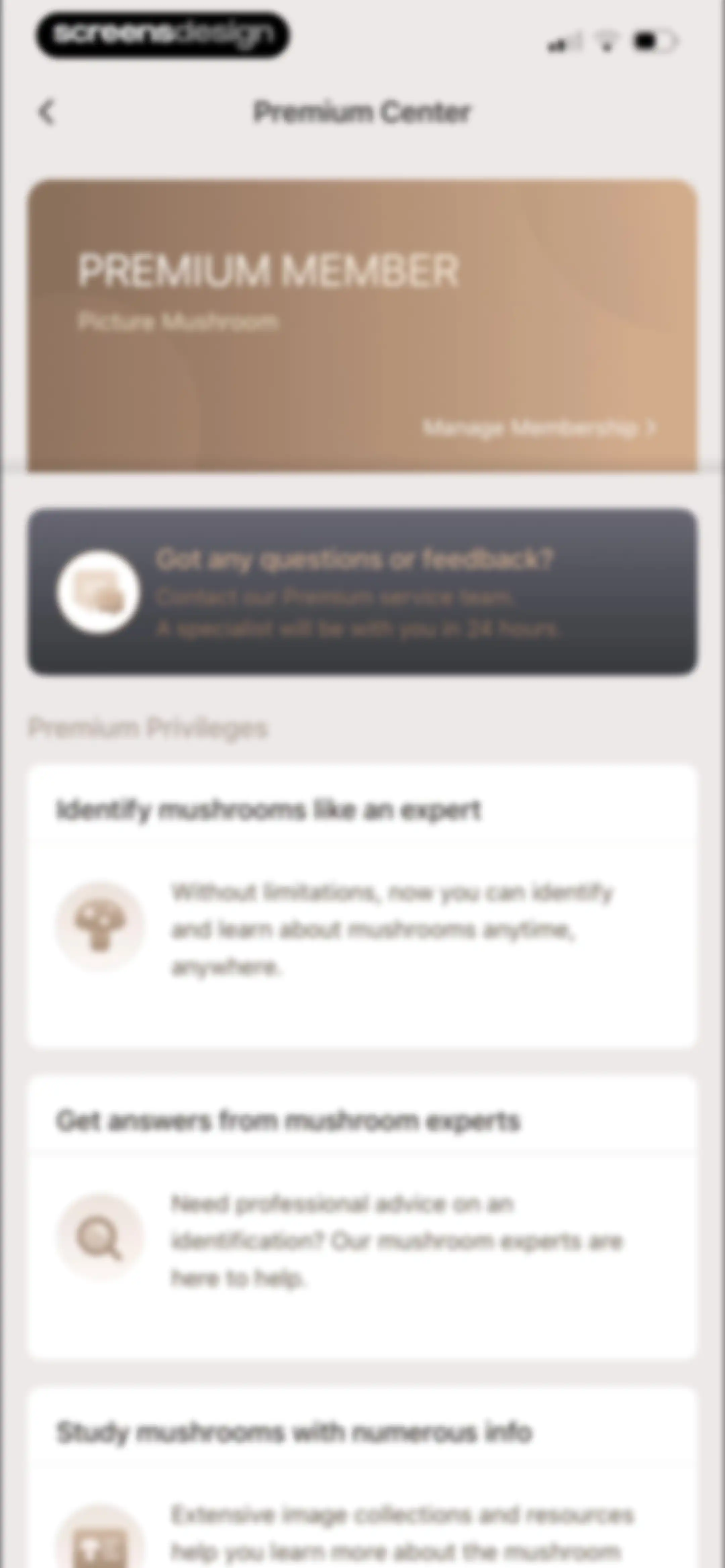 Picture Mushroom: Identifier screen 83