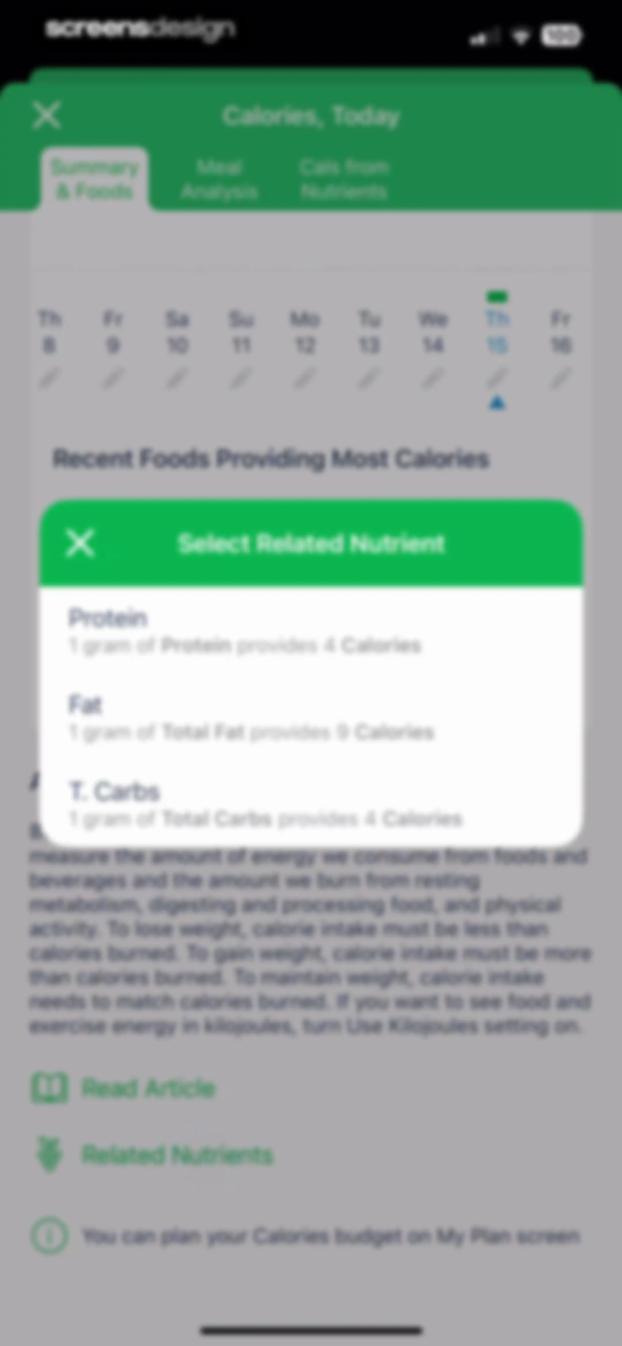 Calorie Counter - MyNetDiary screen 96