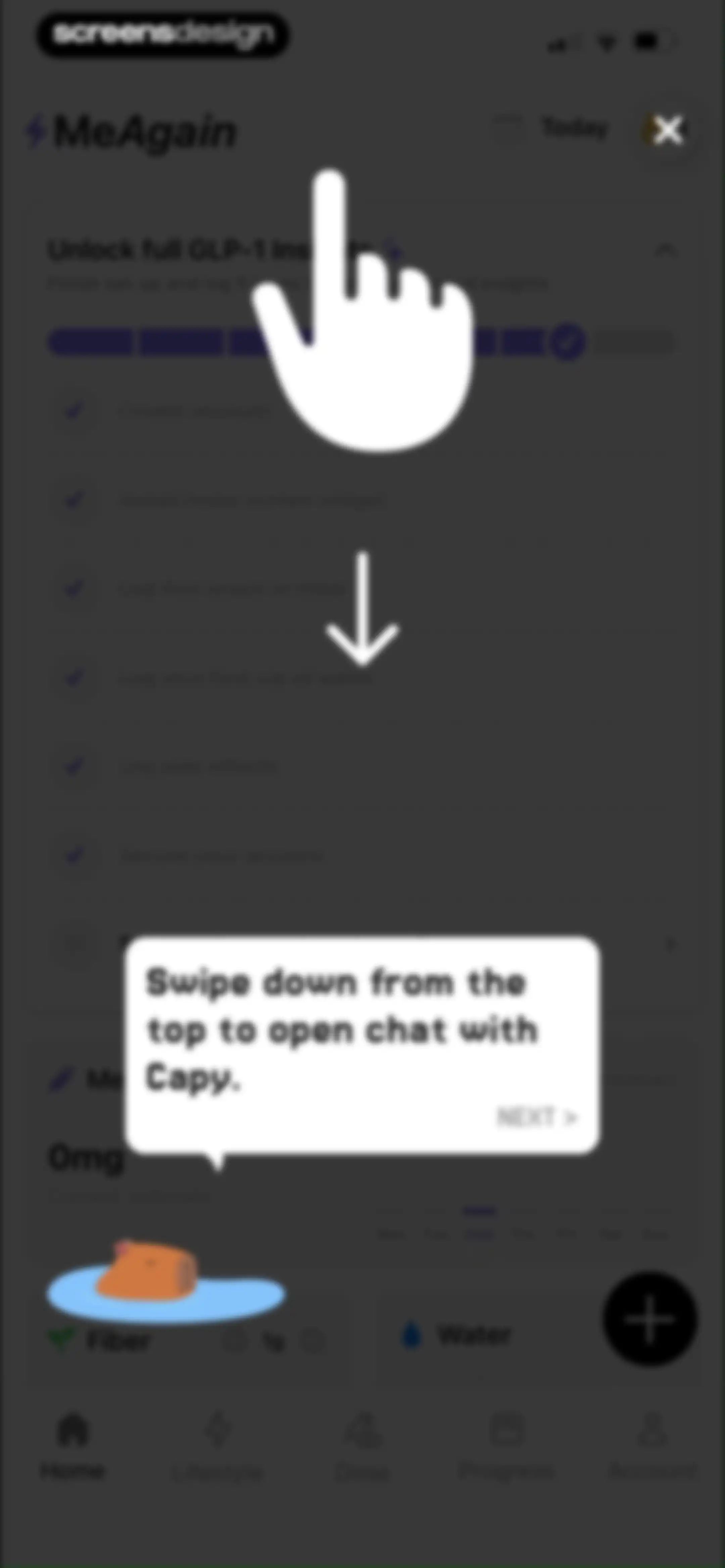 MeAgain: GLP-1 Tracker App screen 87