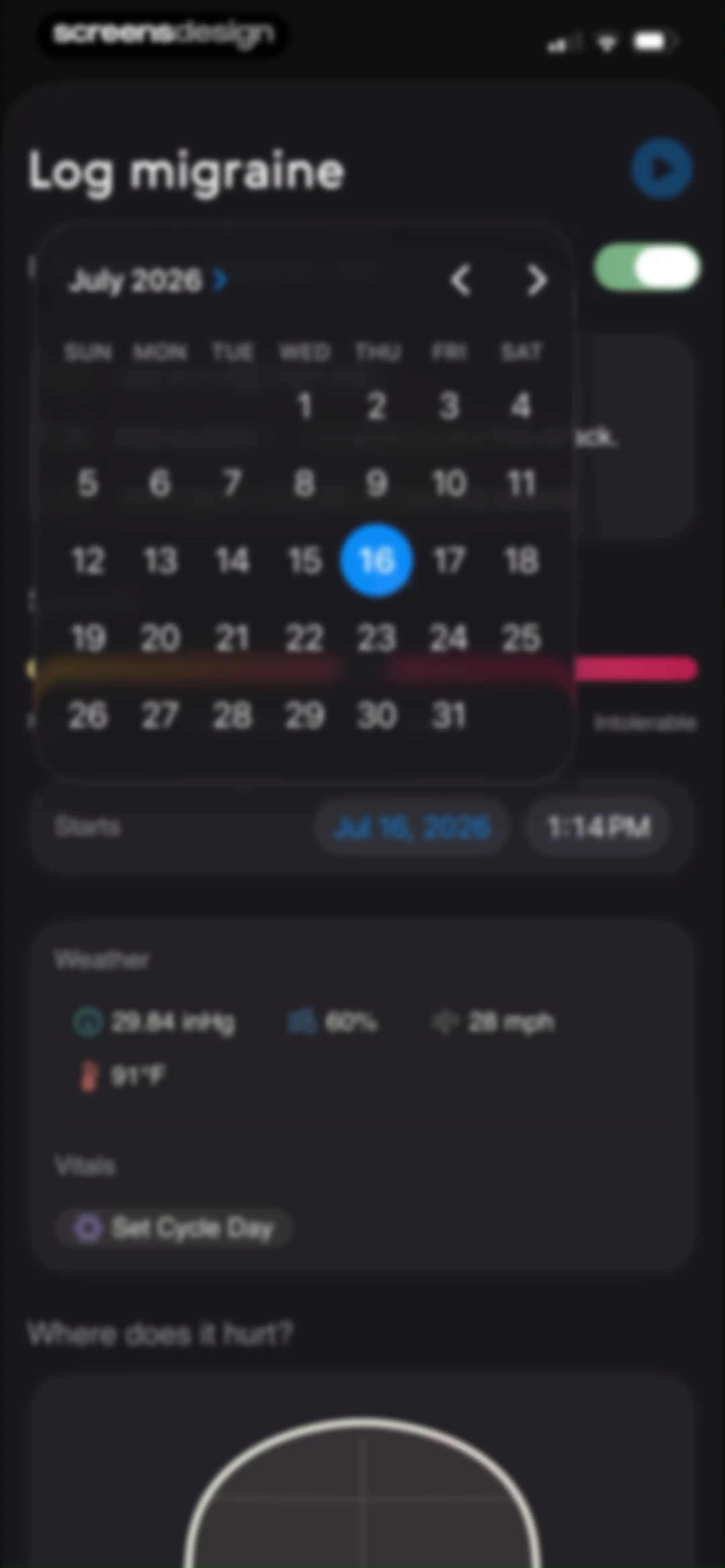 Relief - Migraine Tracker screen 47