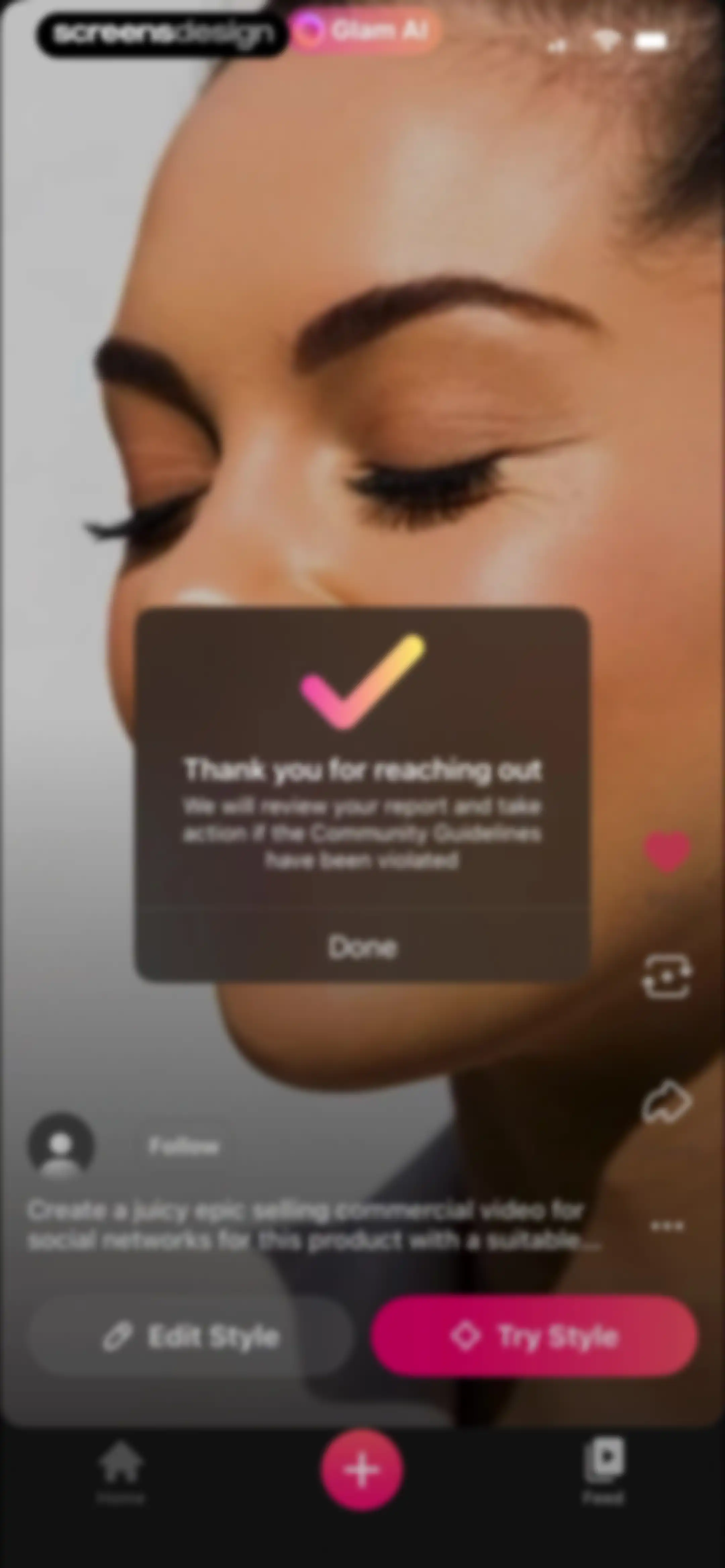 Glam AI: Video & Photo Editor screen 101