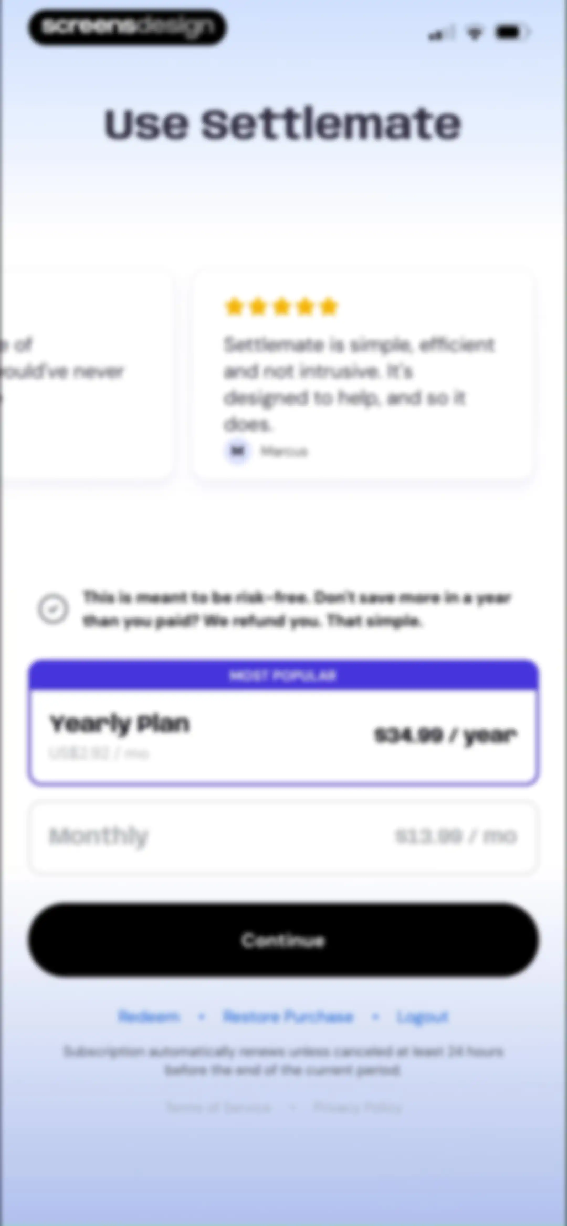 Settlemate: Claim Savings screen 43
