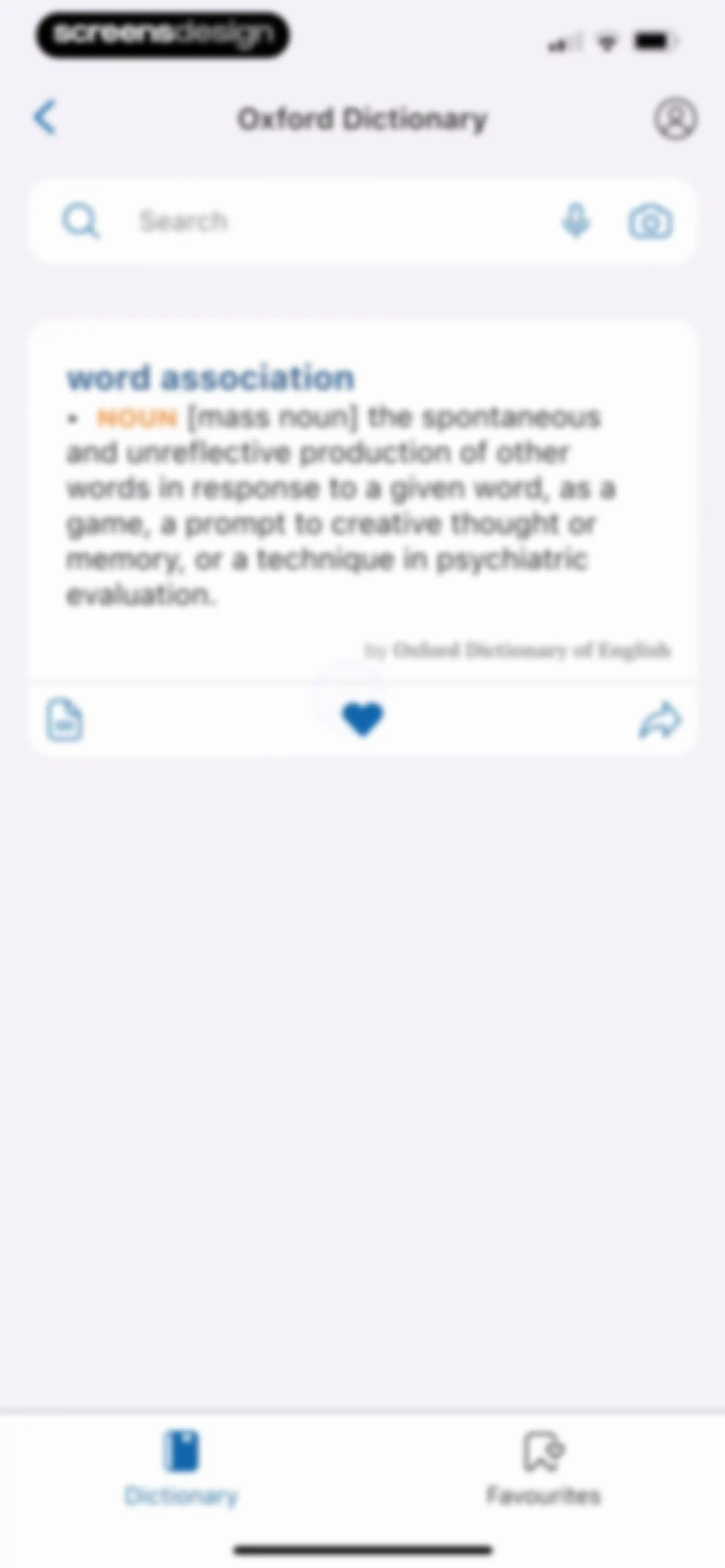 Oxford Dictionary & Thesaurus screen 42