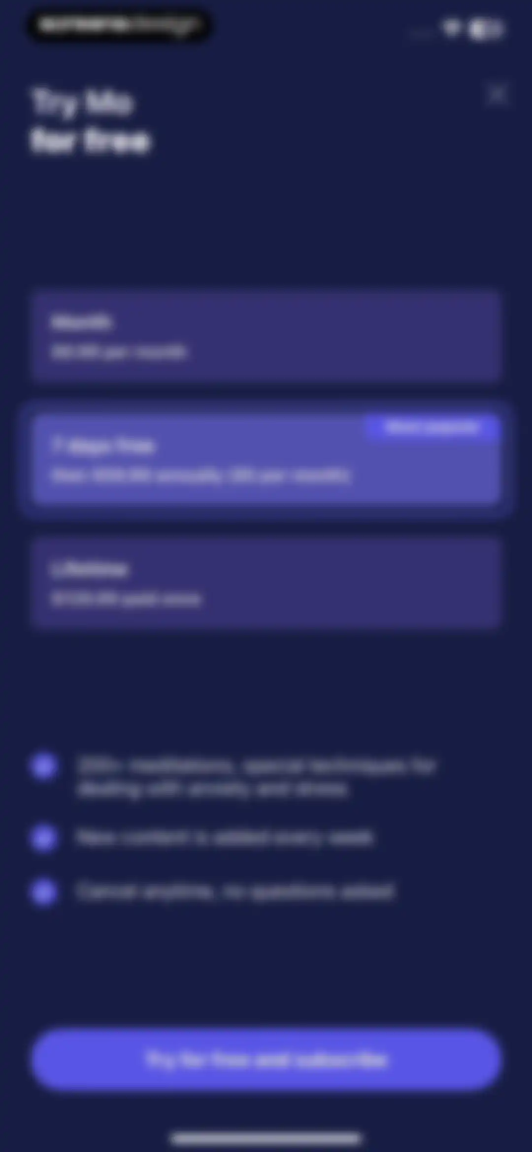 Mo Meditation, Sleep, Recovery screen 14