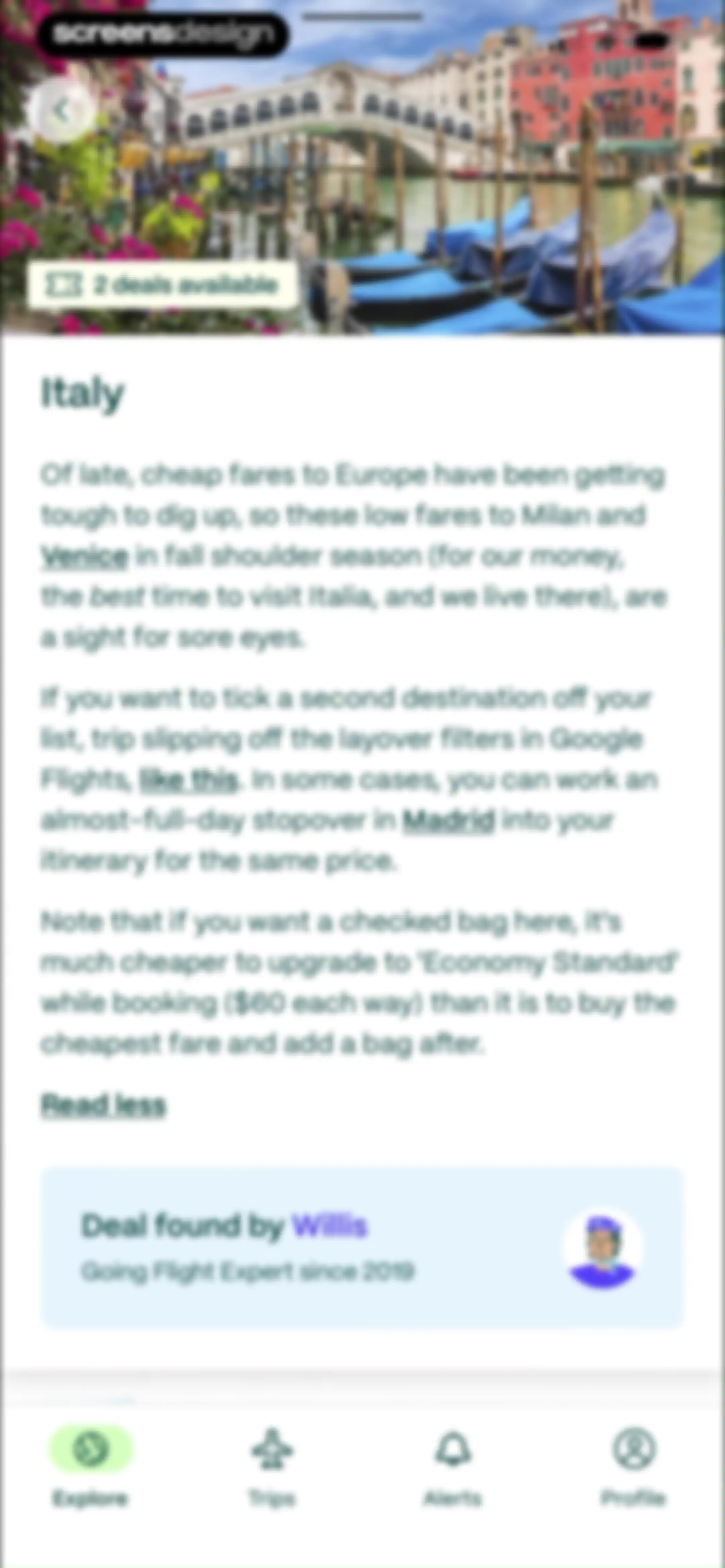 Going: Find Flight Deals screen 38