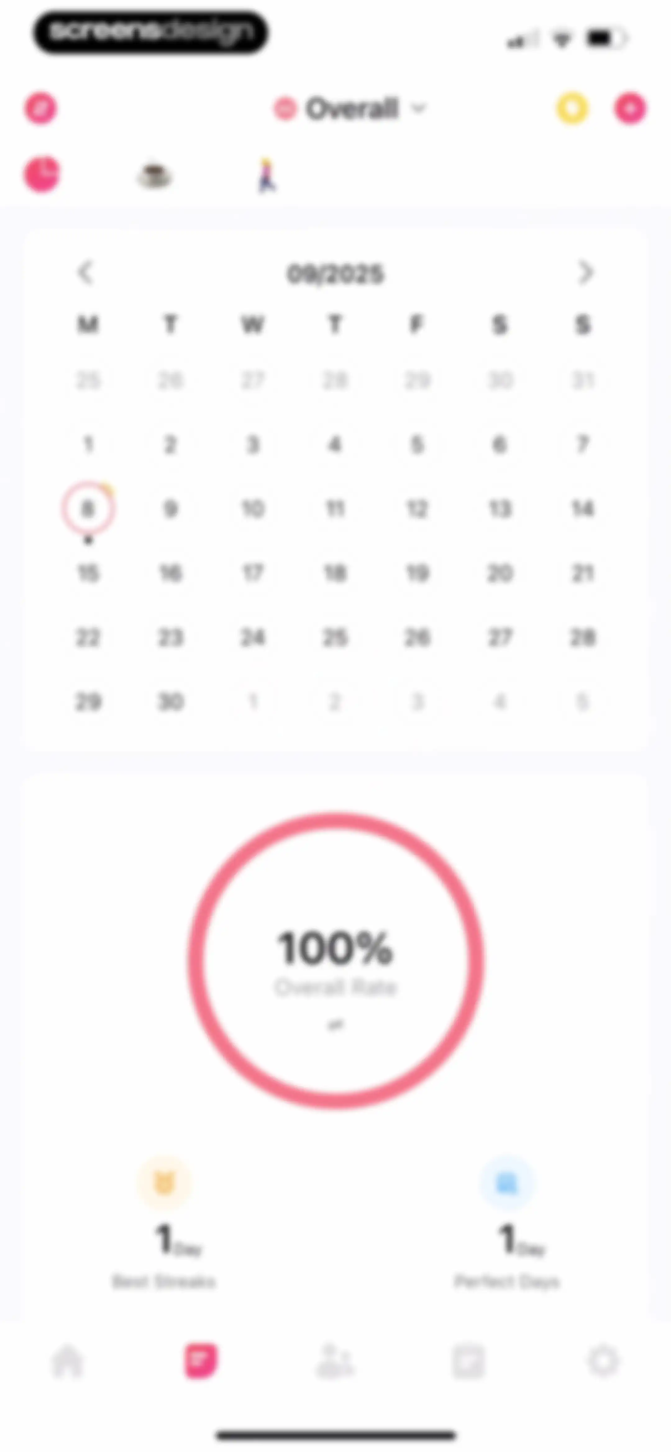 Habit Tracker screen 128
