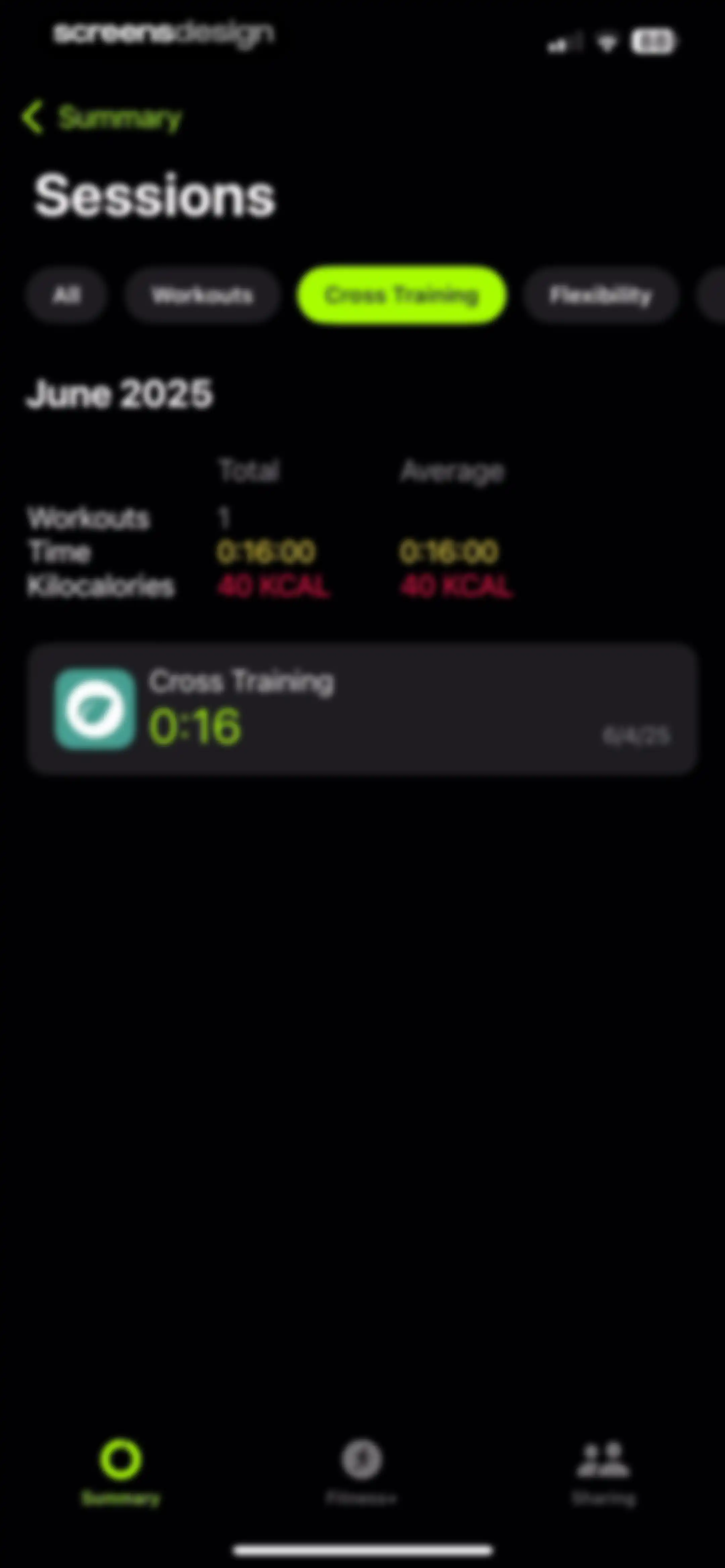 Apple Fitness screen 45