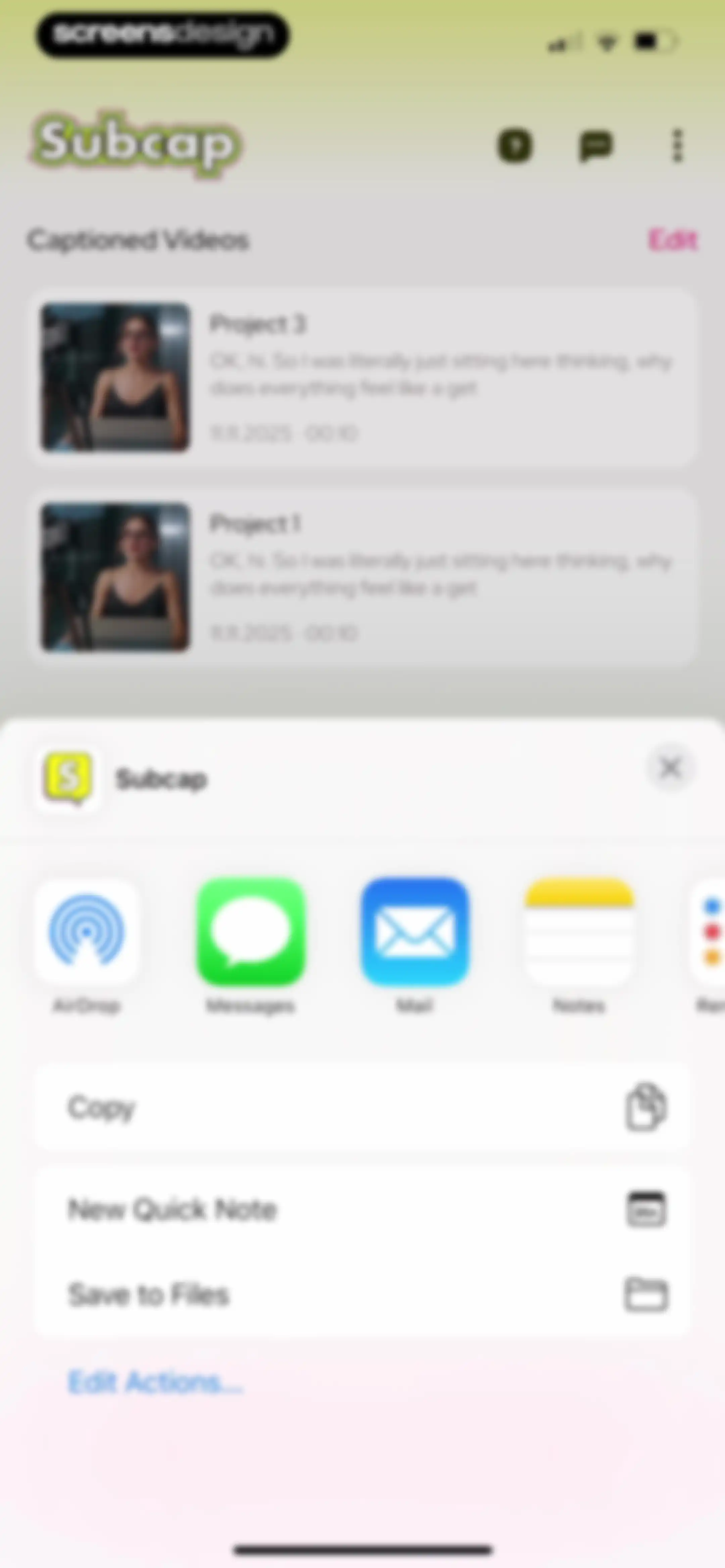 Subcap: Captions AI, Subtitles screen 69