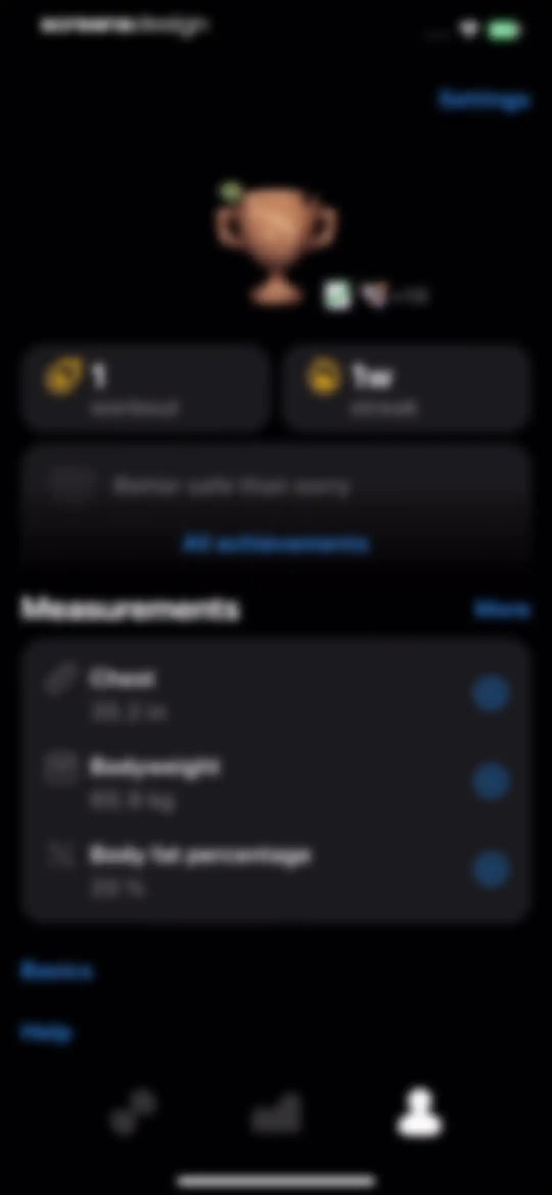 Gym Workout Alpha Progression screen 90