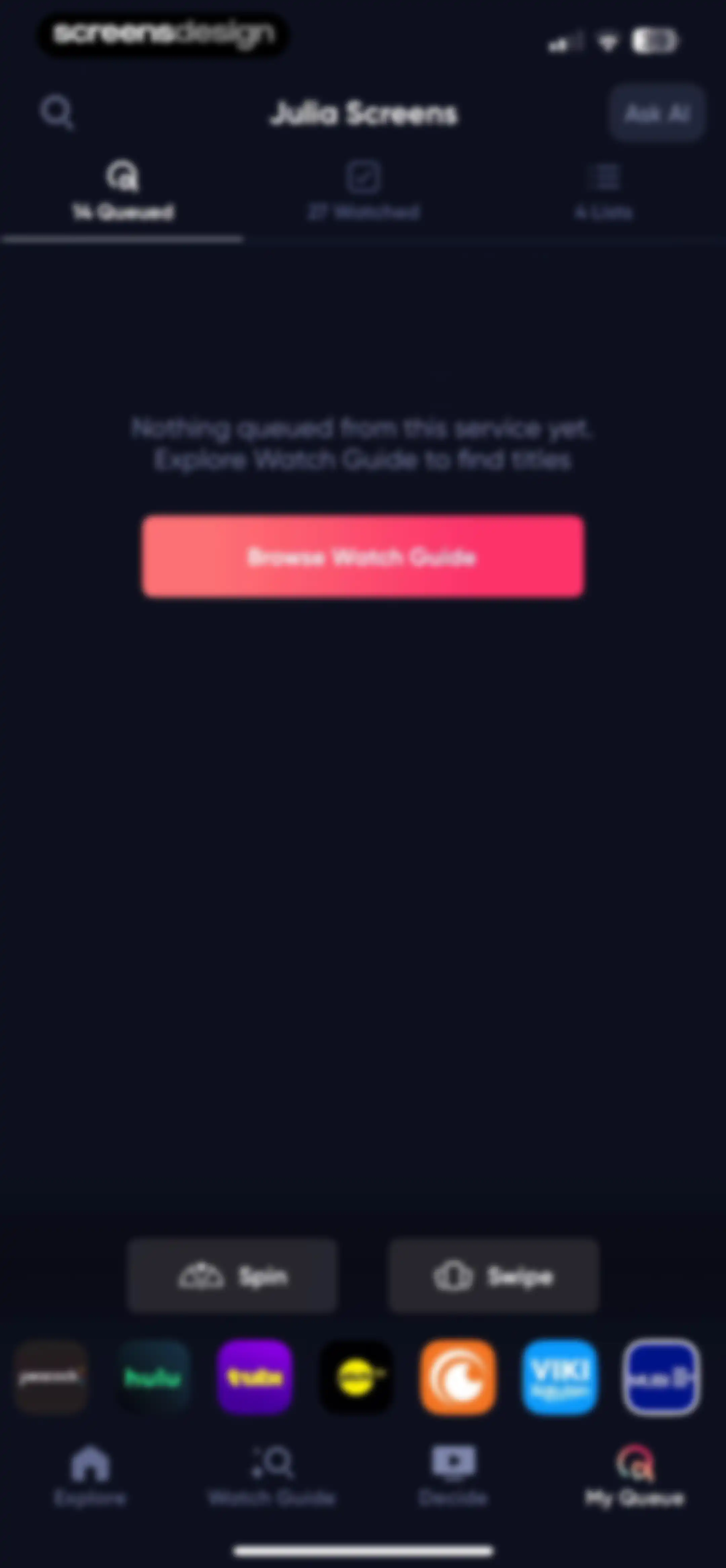 Queue - Find Movies & Shows screen 160