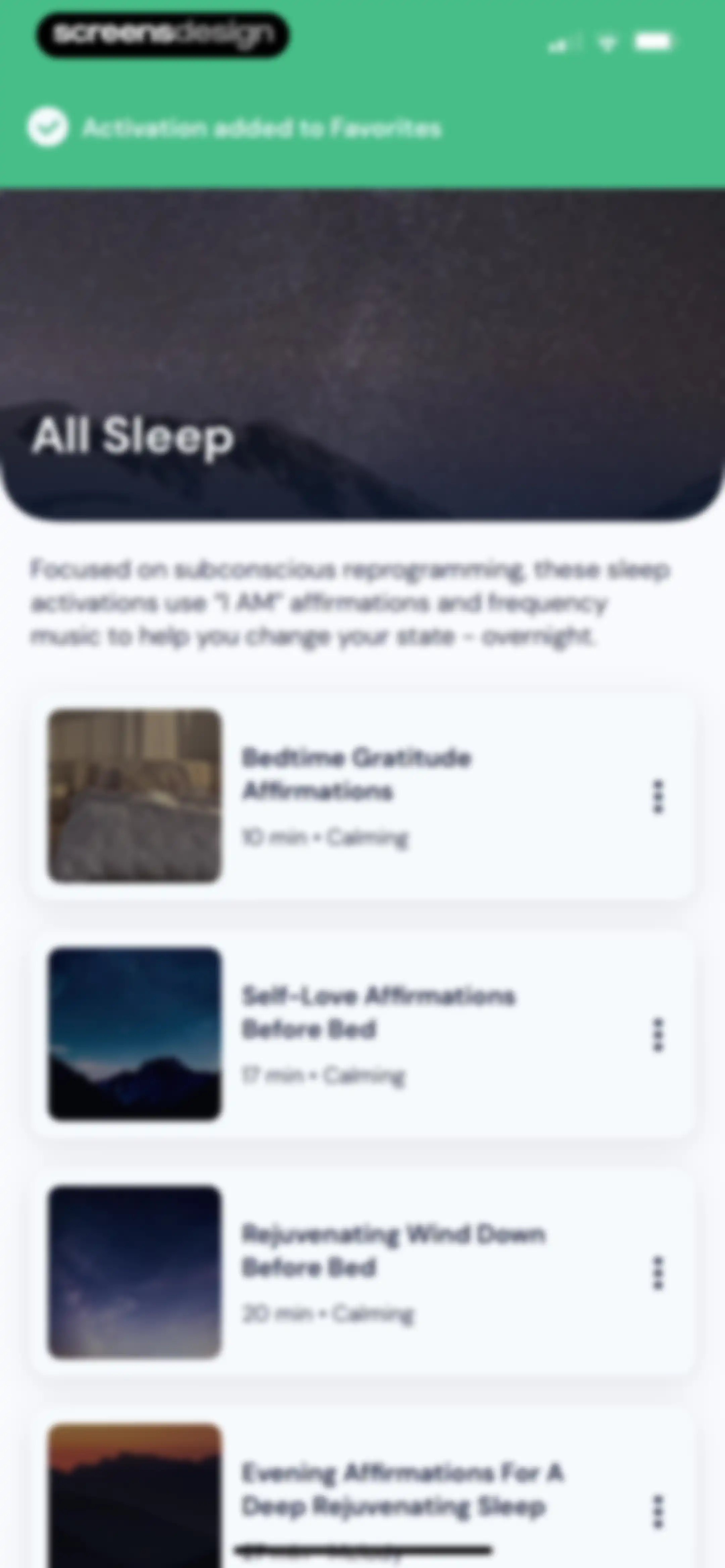 Activations: Daily Motivation screen 61