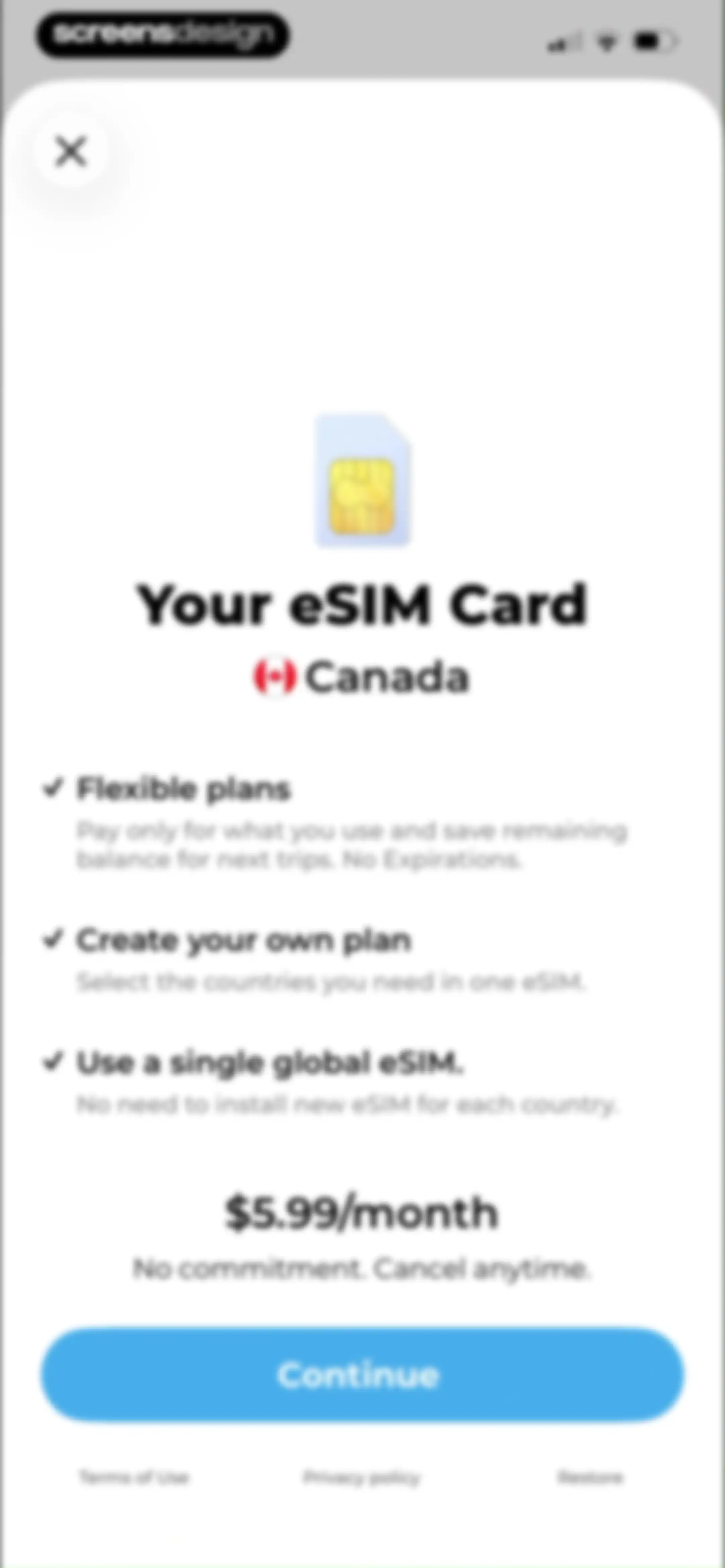 OnPhone: Second Number & eSIM screen 76