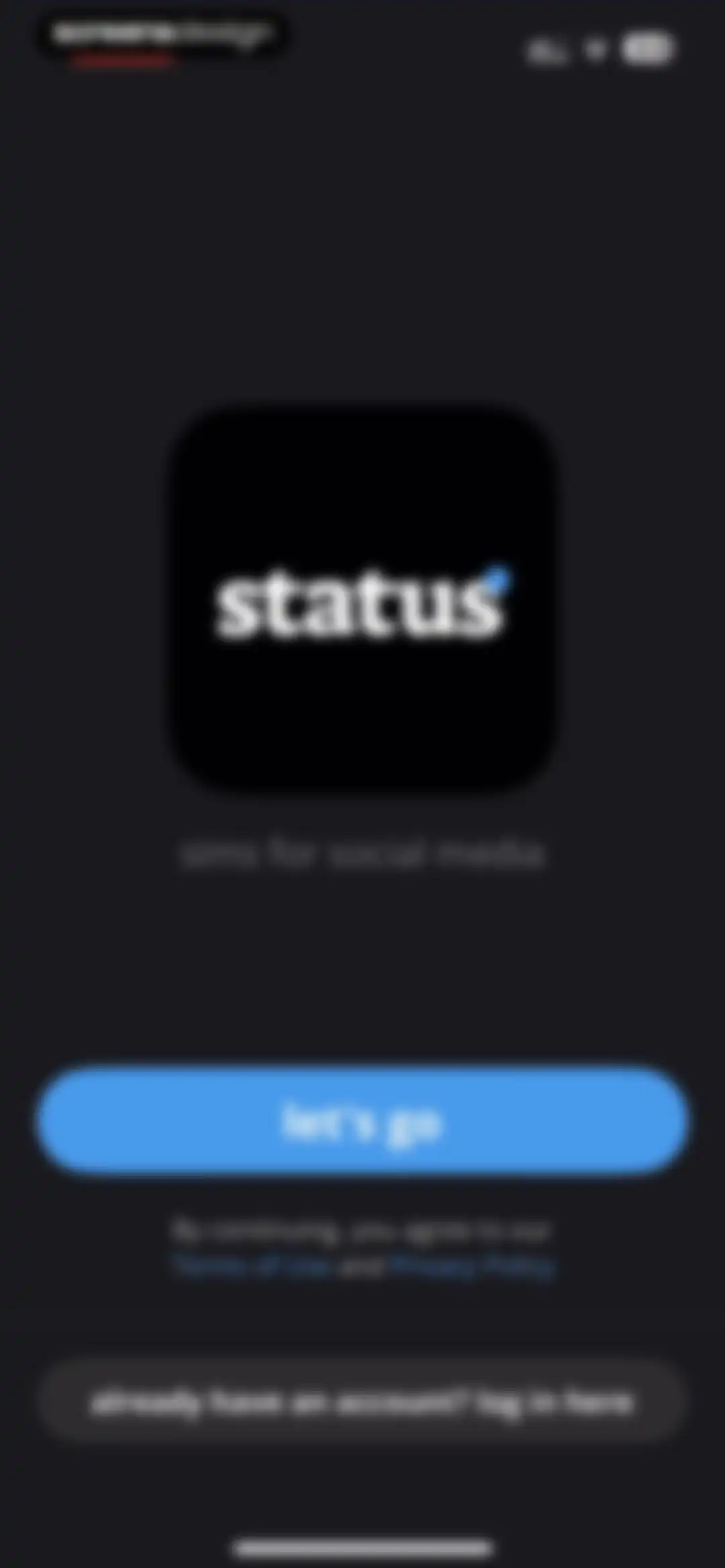 status - sims but social media screen 3