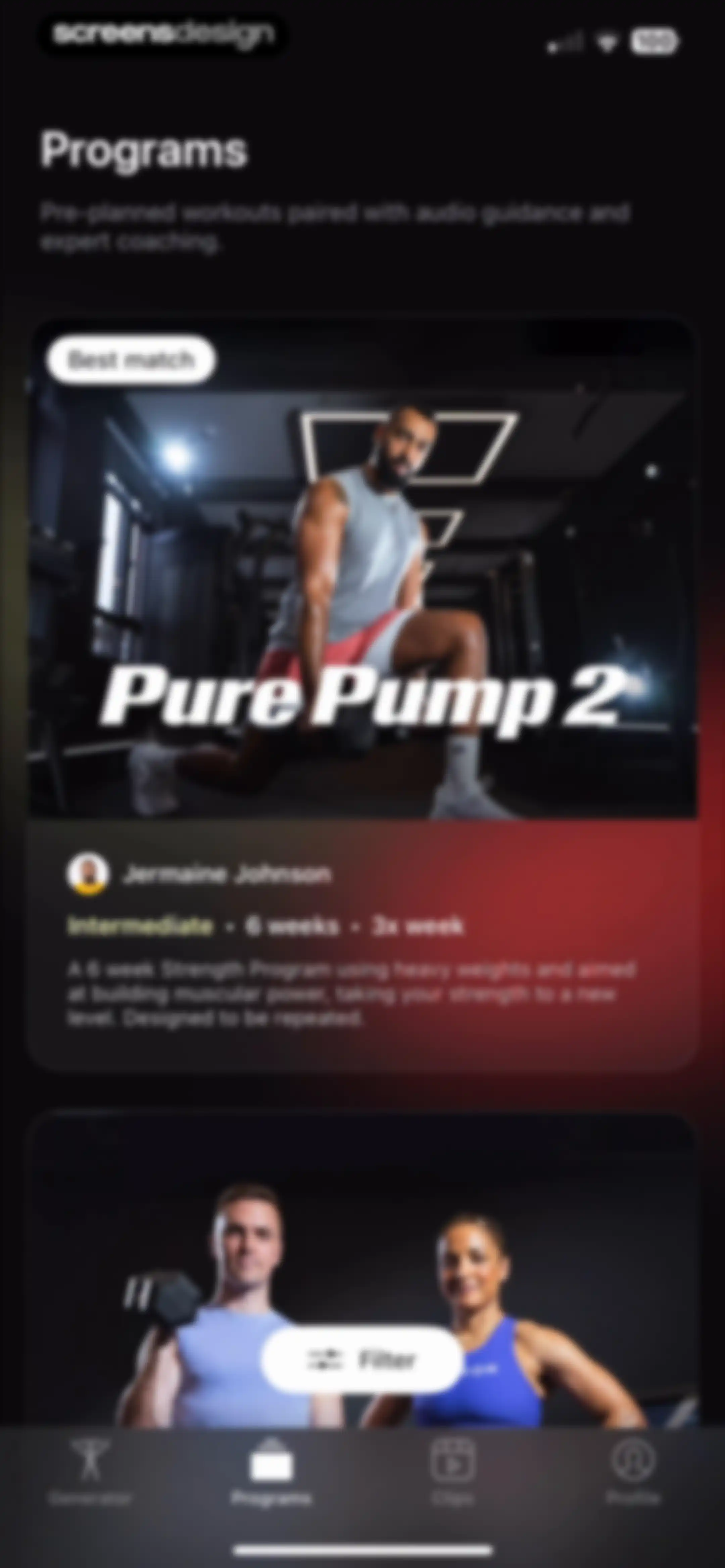 Peloton Strength+ screen 25