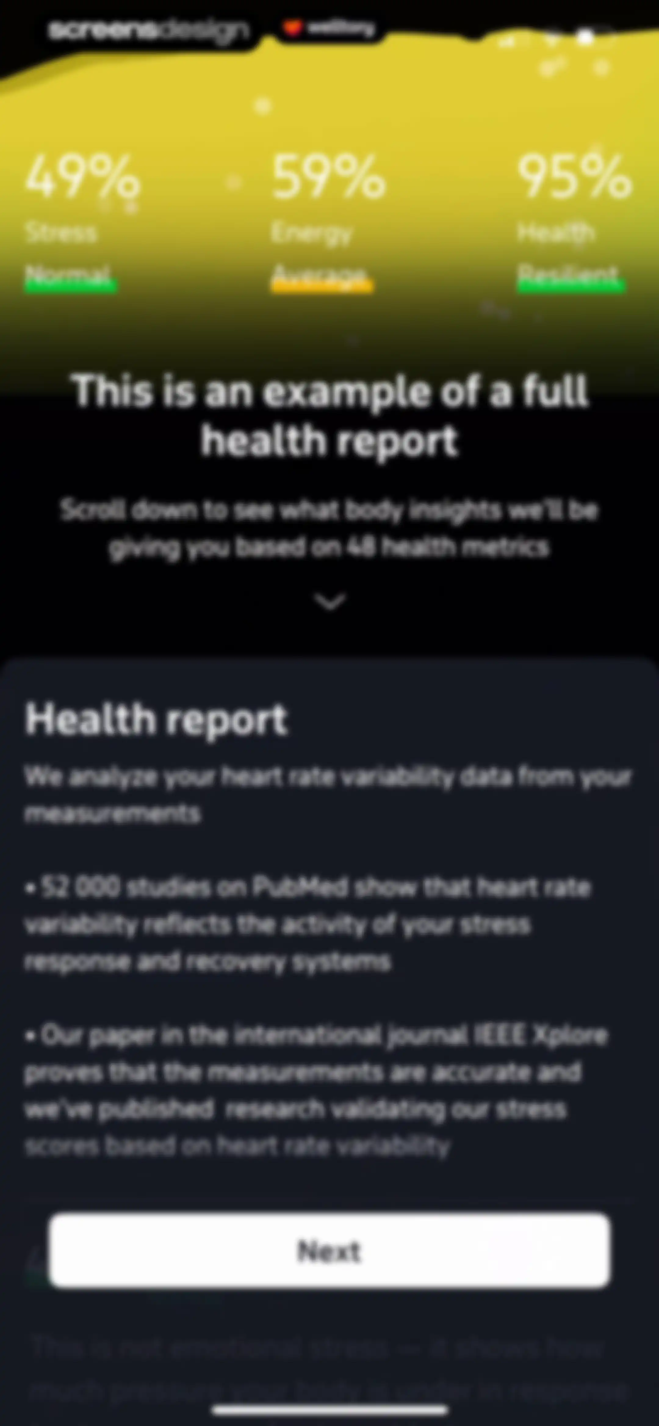 Welltory: Health, Heart Rate screen 21