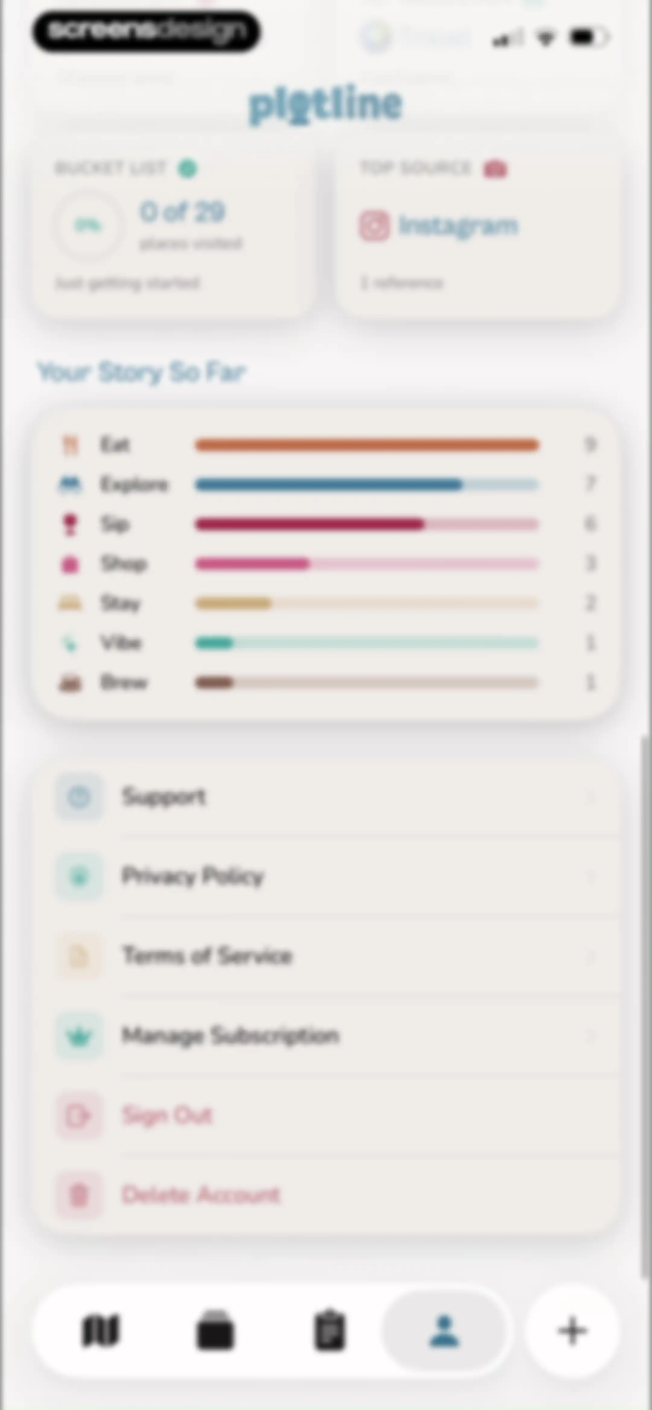 Plotline: Travel Map & Planner screen 130