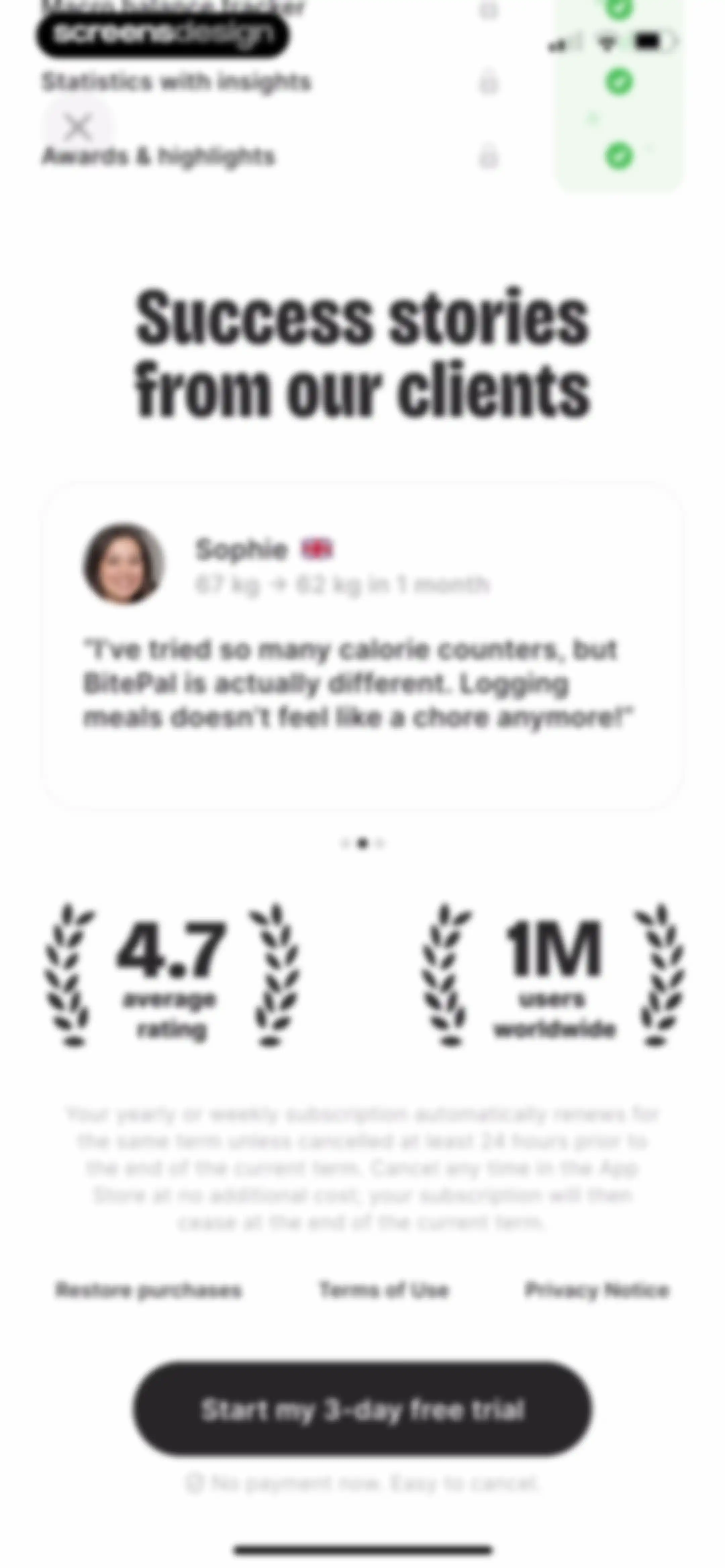 BitePal: Food Calorie Tracker screen 57