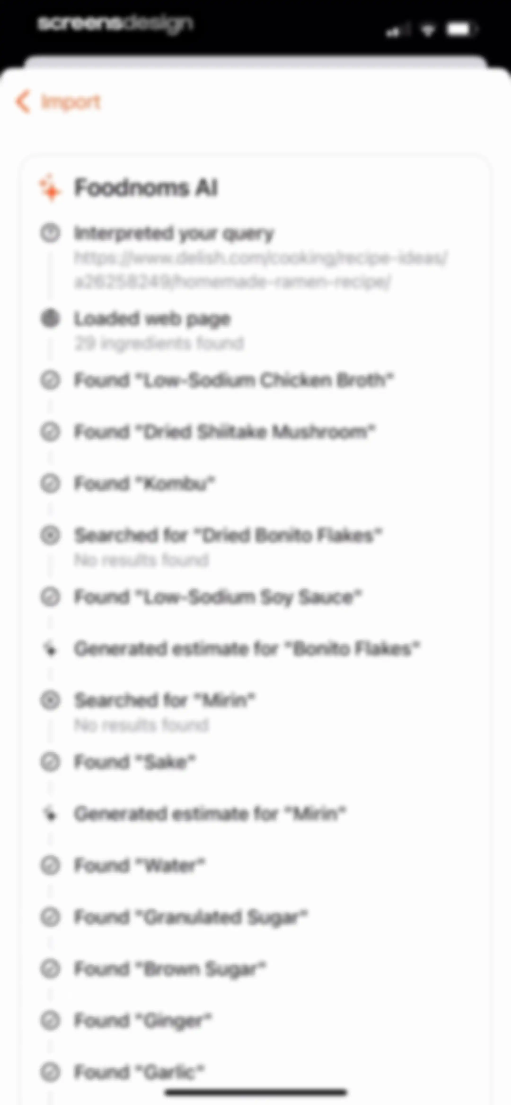 Nutrition Tracker: Foodnoms screen 87