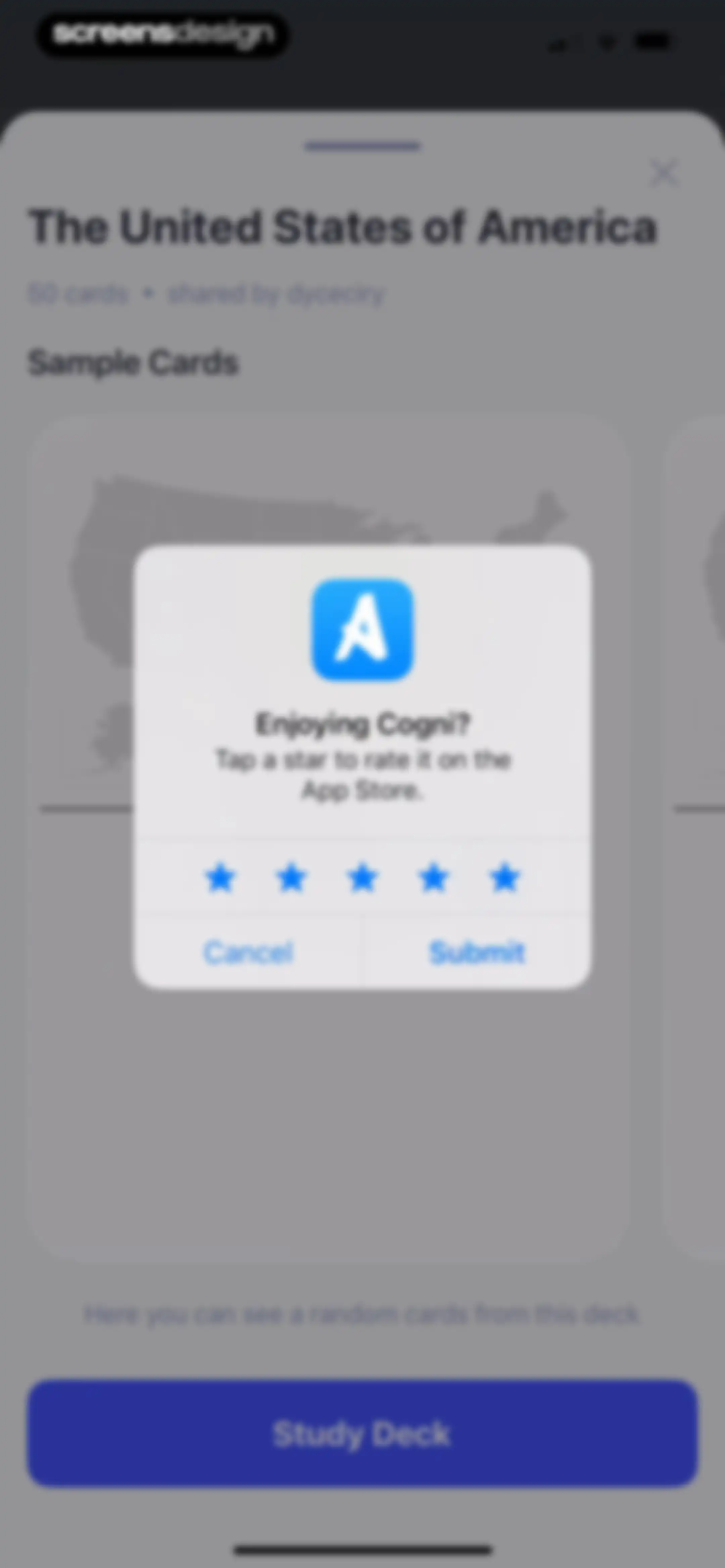 Cogni: Flashcards Learning screen 48