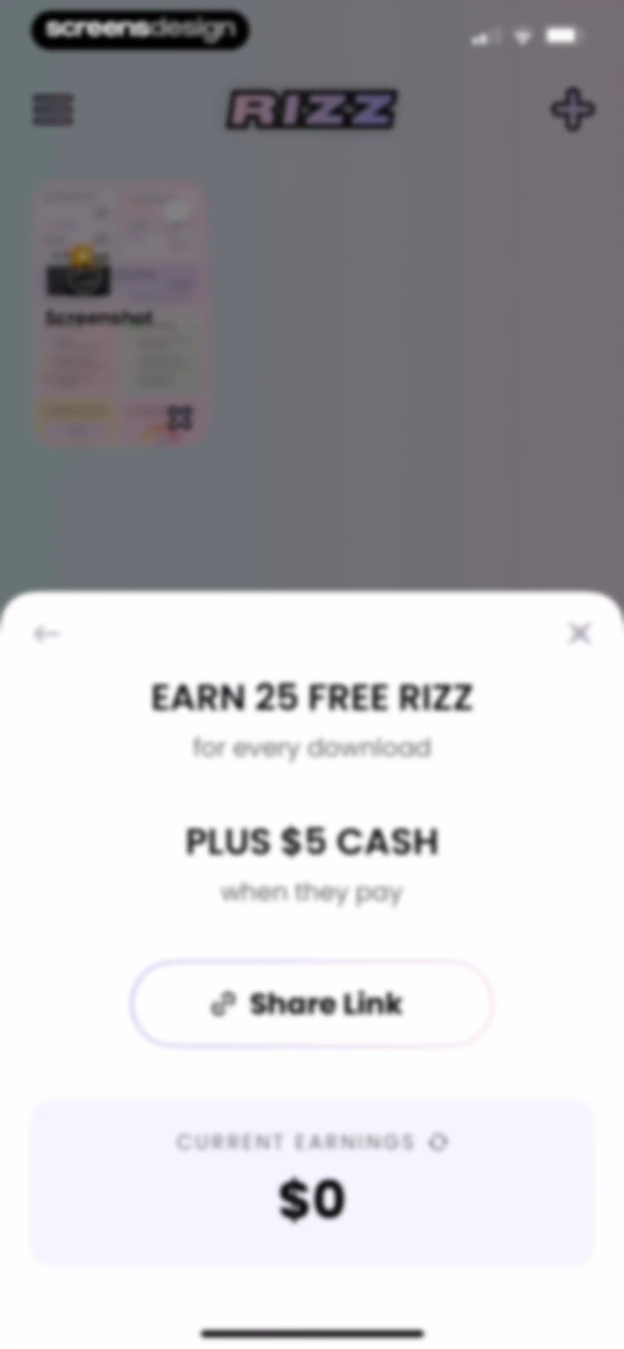 RIZZ screen 61