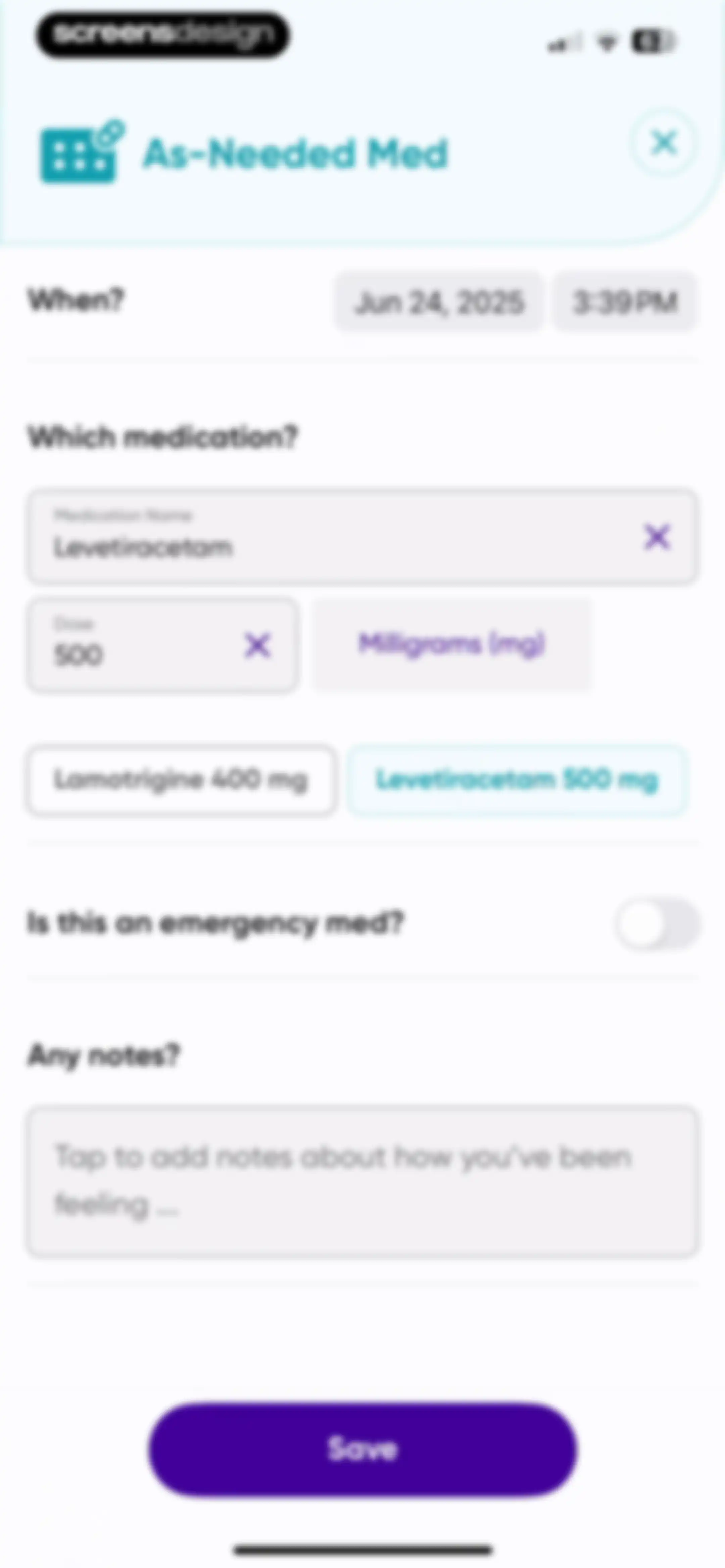 Epsy: Seizure Log for Epilepsy screen 45
