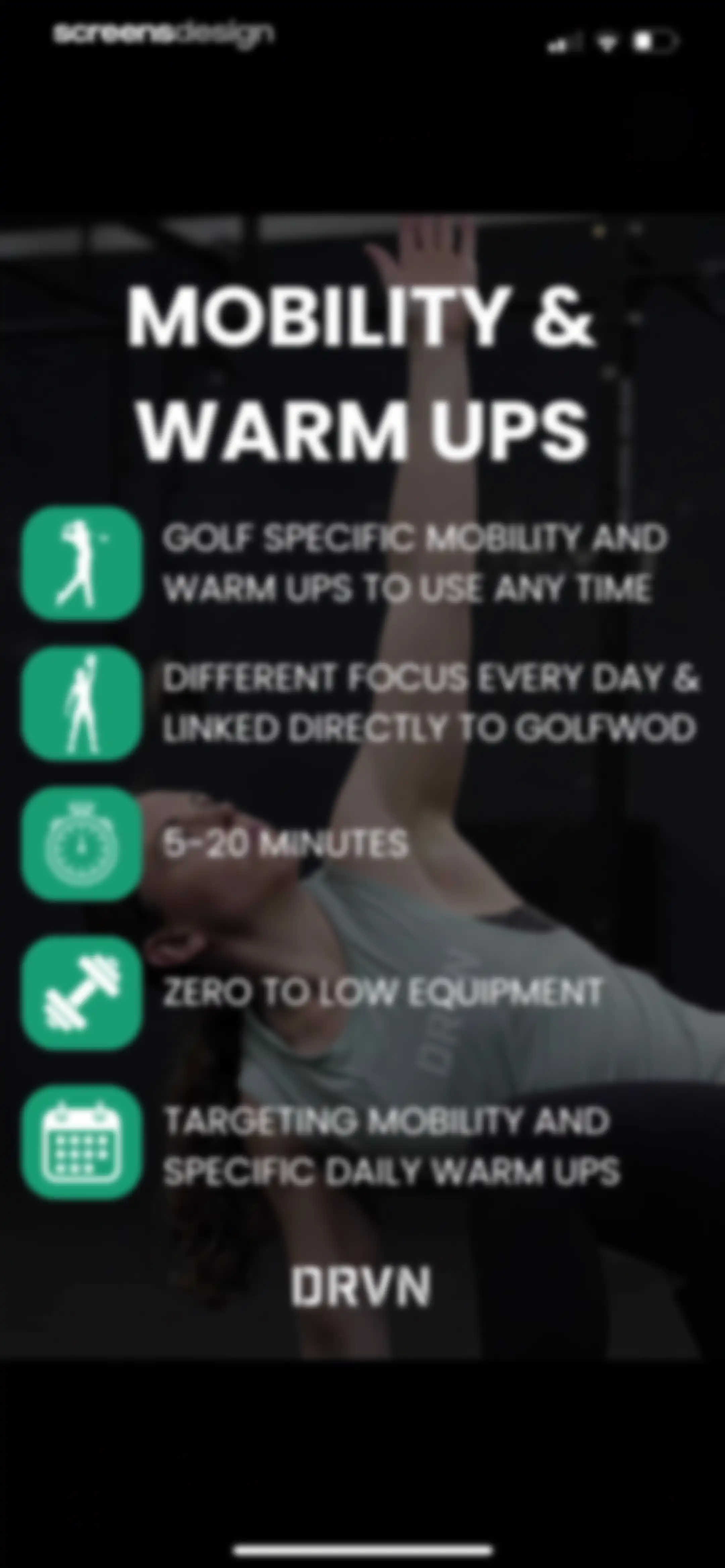 DRVN - Golf & Gym Workouts screen 113