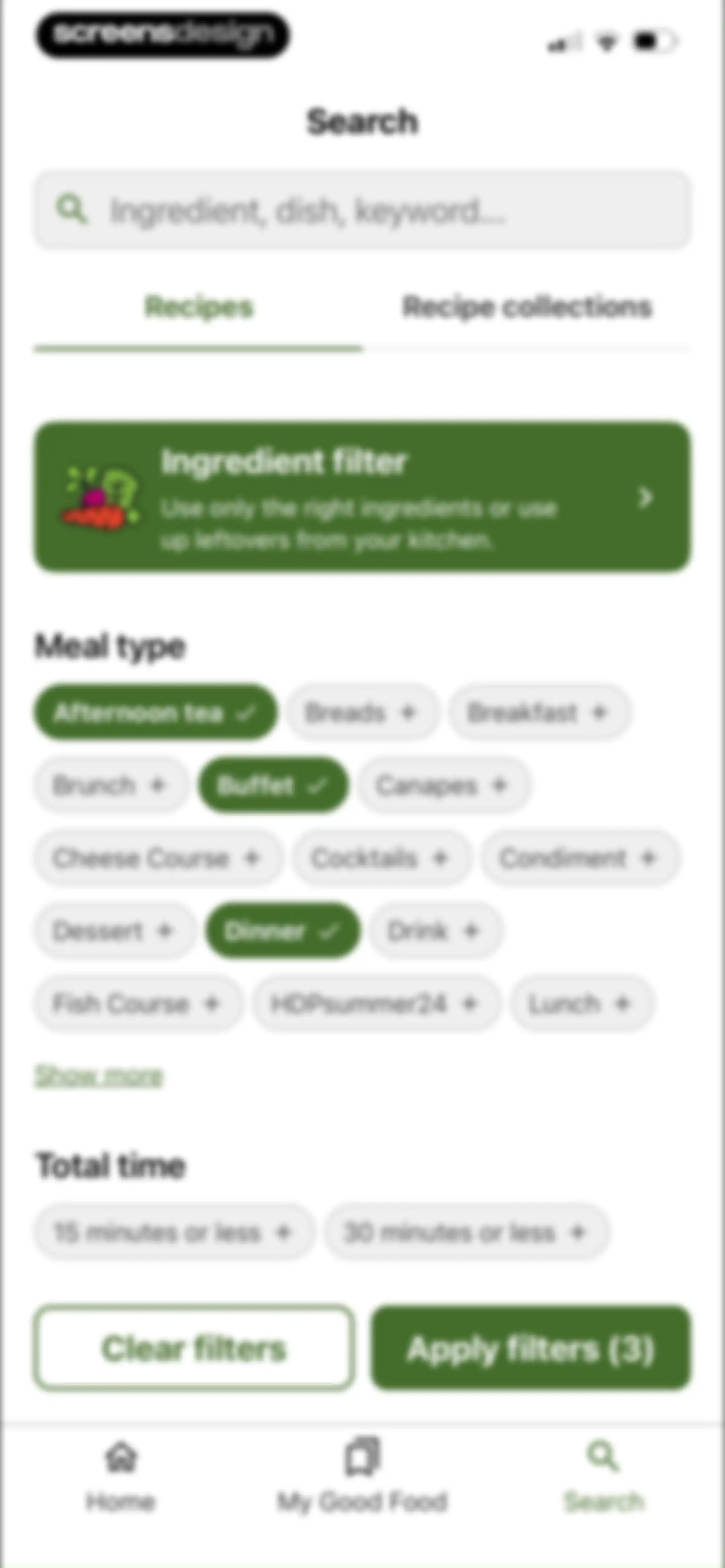 Good Food: Recipe Finder screen 36