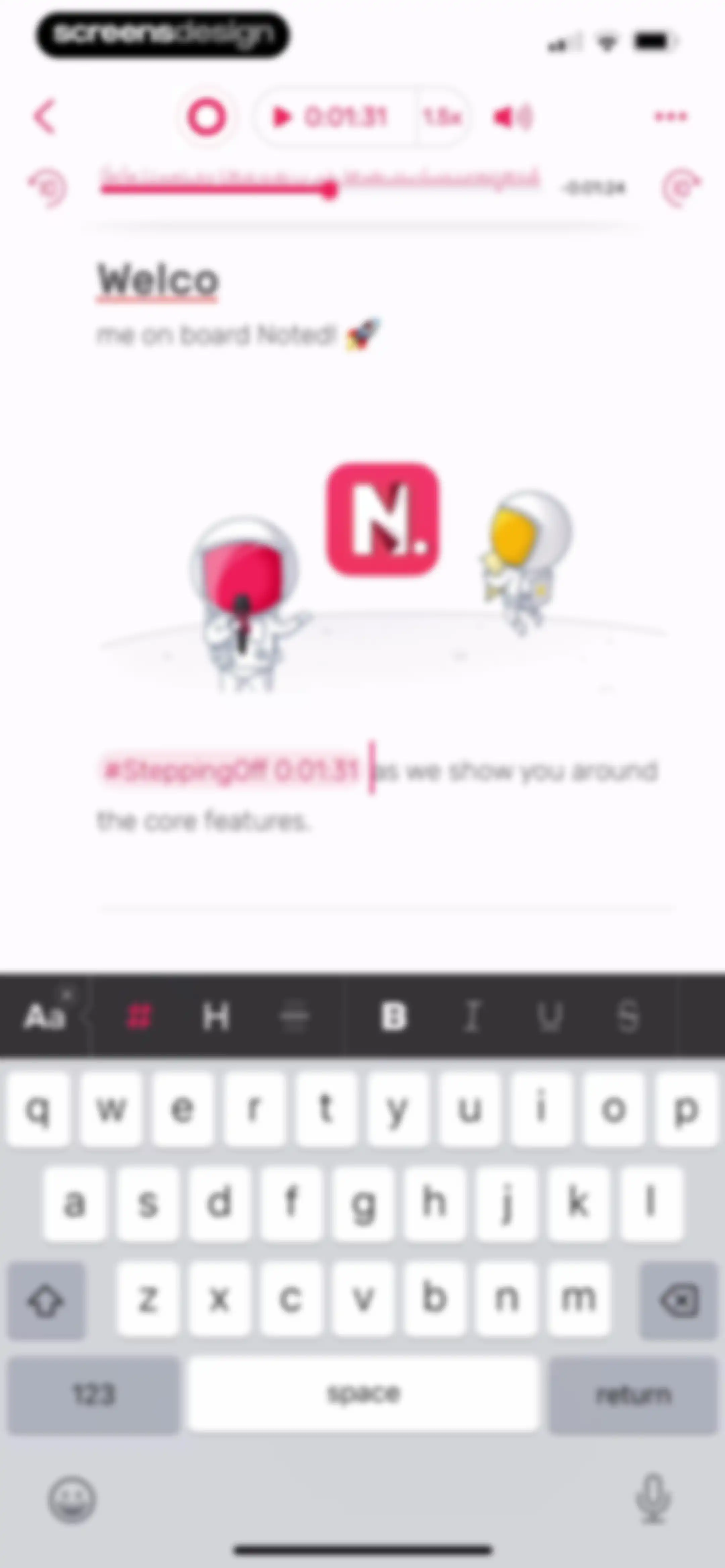 Noted: Record & AI Transcribe screen 32