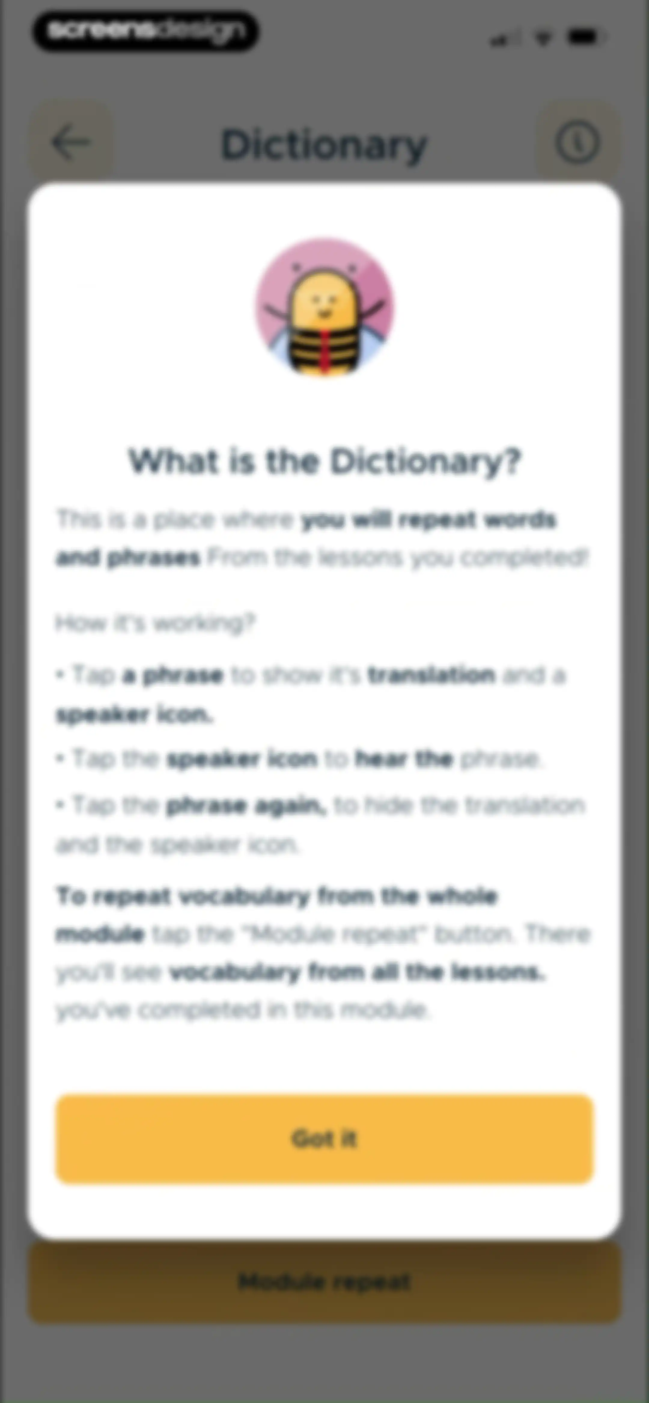 BeeSpeaker Learn English screen 73