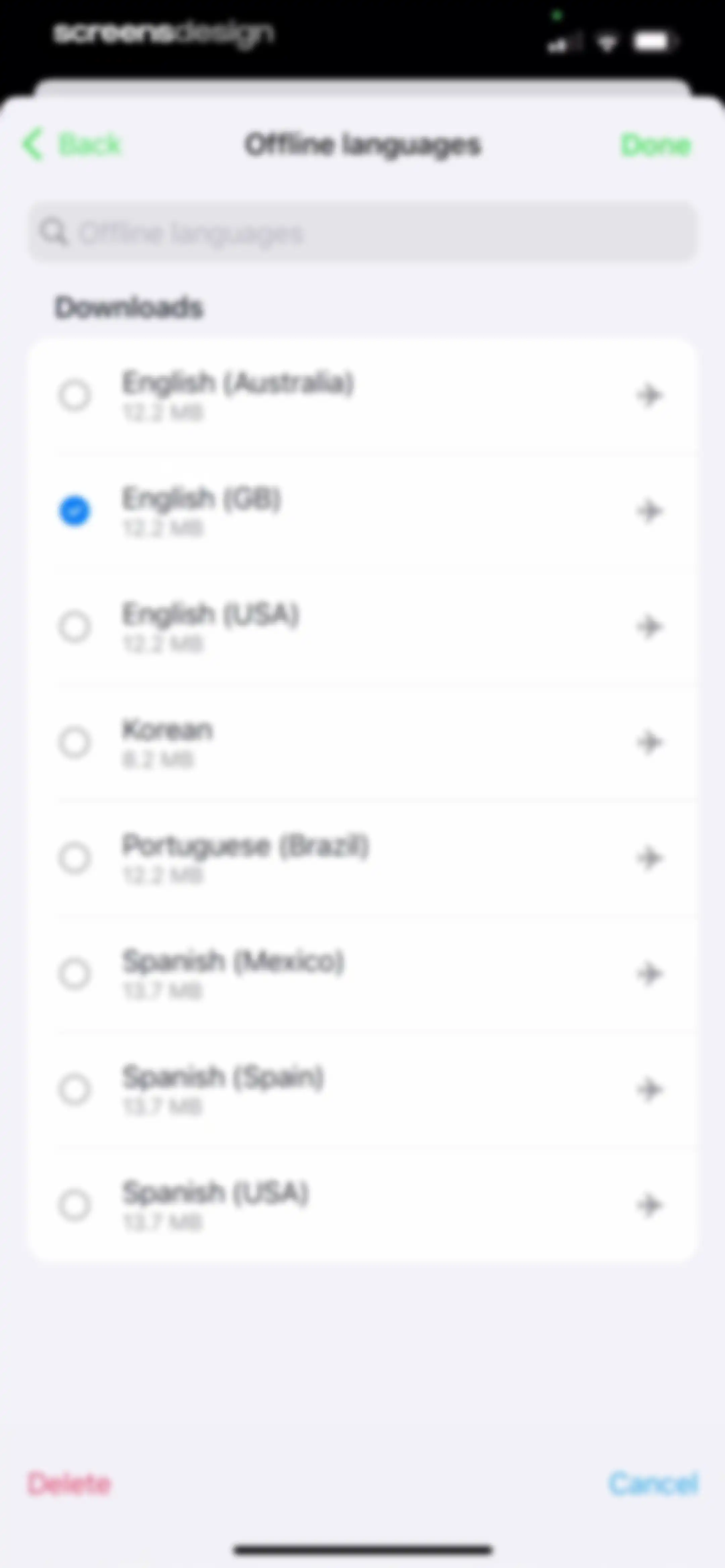 iTranslate Translator screen 96