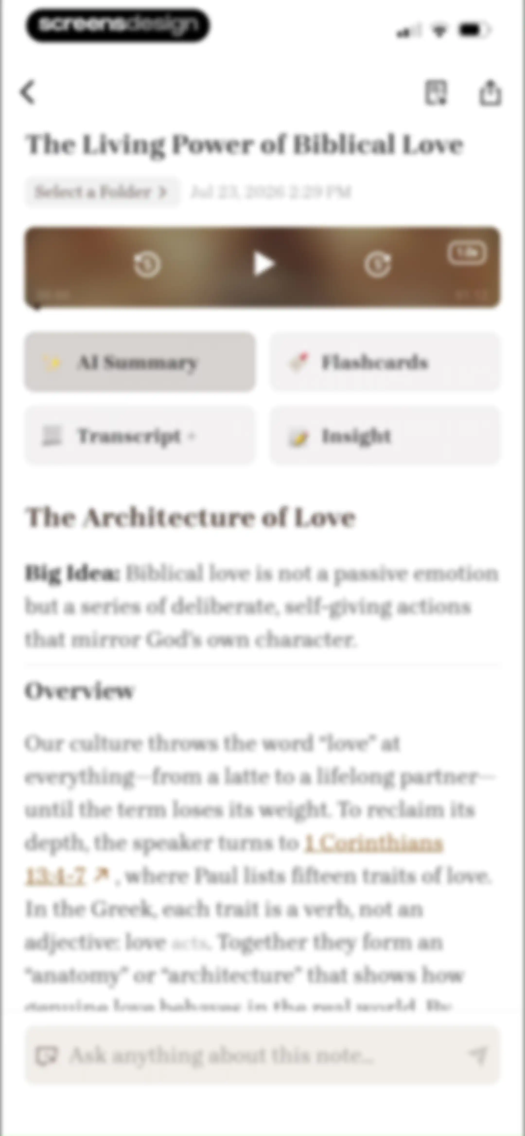 Bible Note: Sermon Notes screen 62