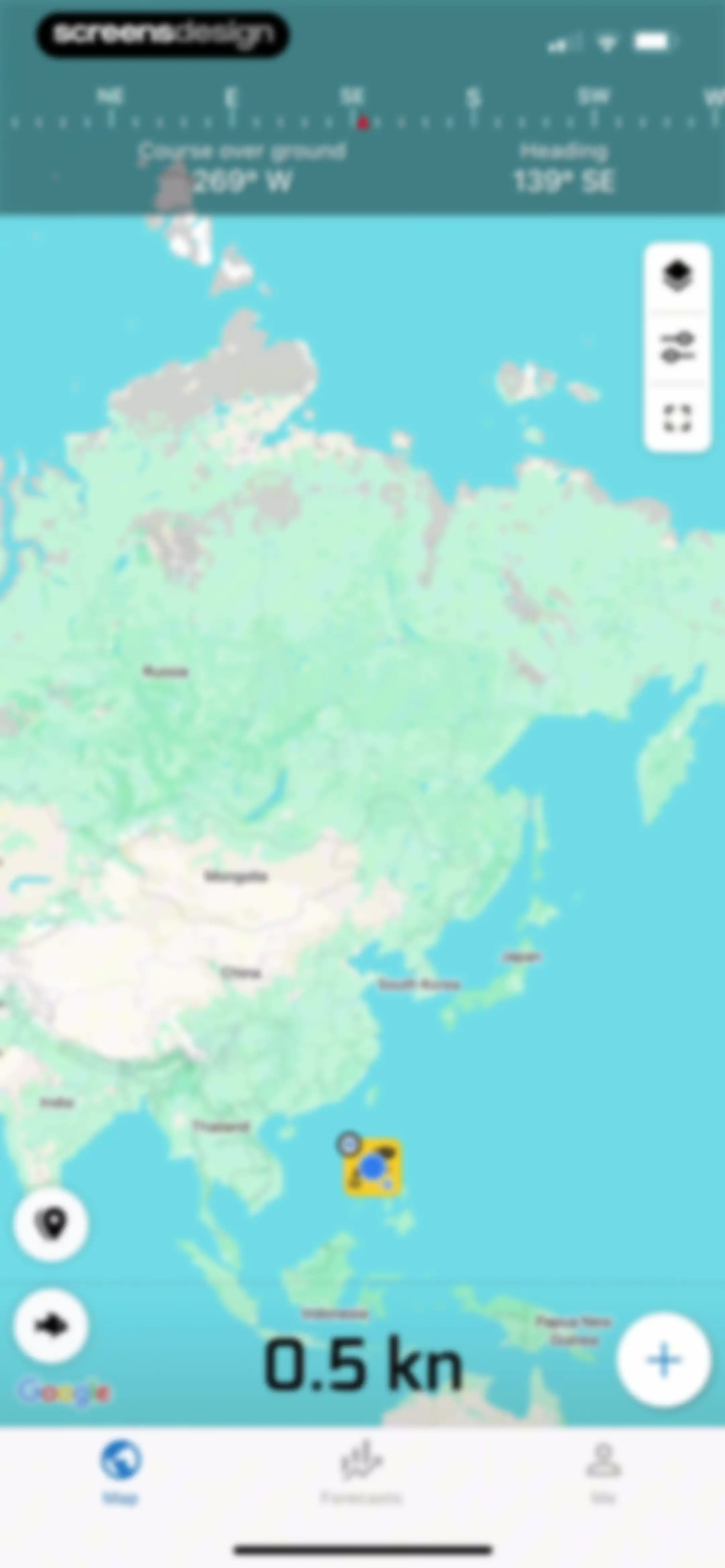 Fishing Points: Map & Forecast screen 57