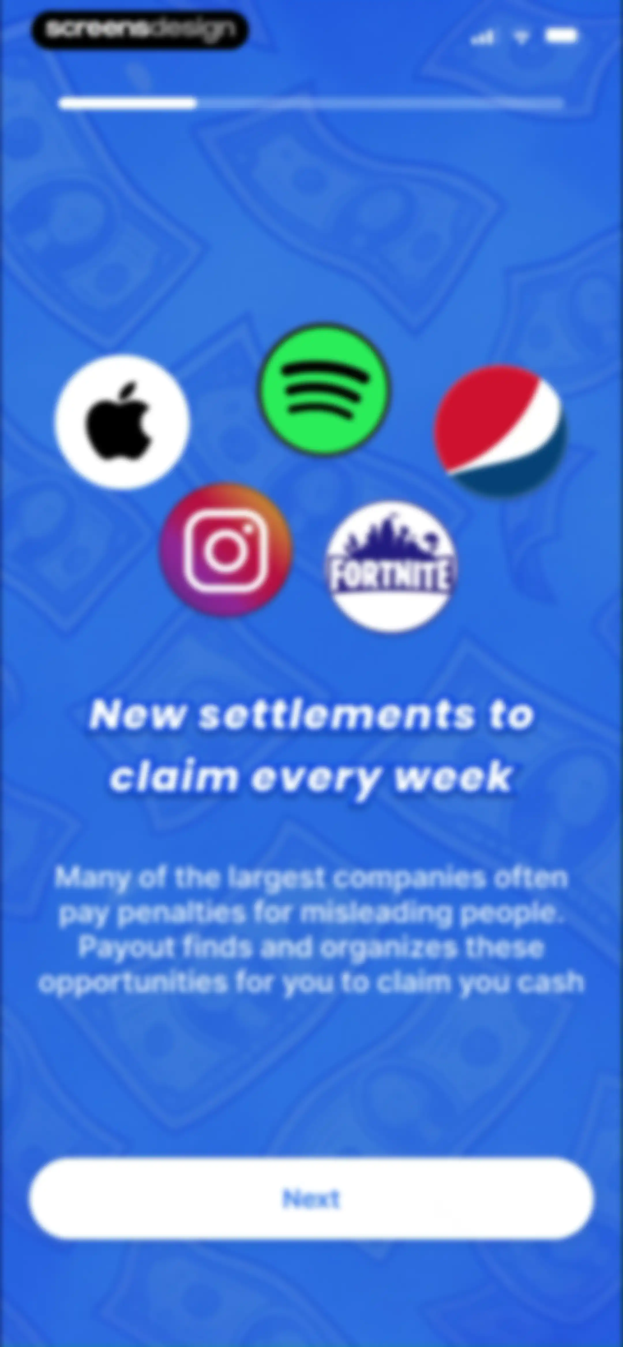 Payout: Claim Class Actions screen 6