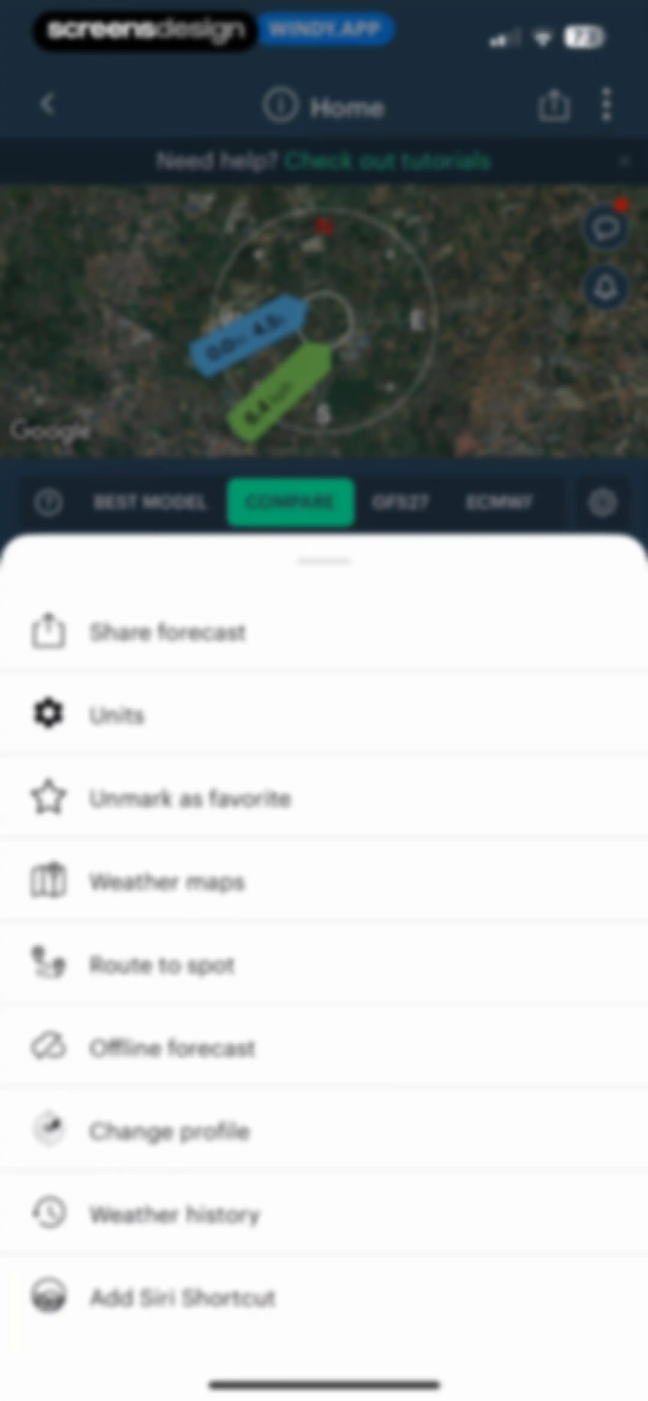 Windy.app — Wind, Tides, Radar screen 56