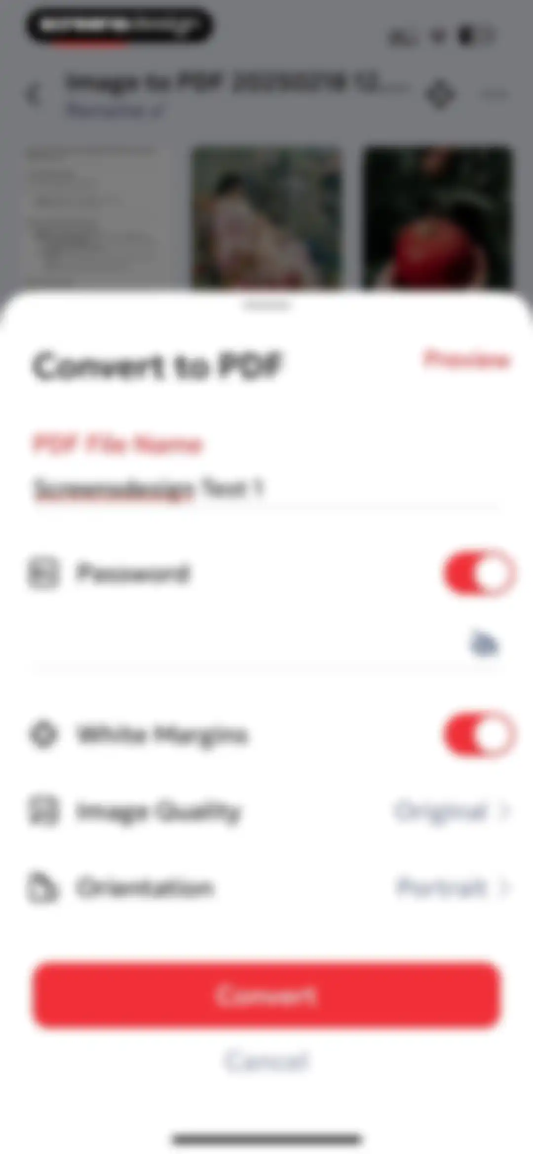 Image to PDF Converter · Edit screen 25