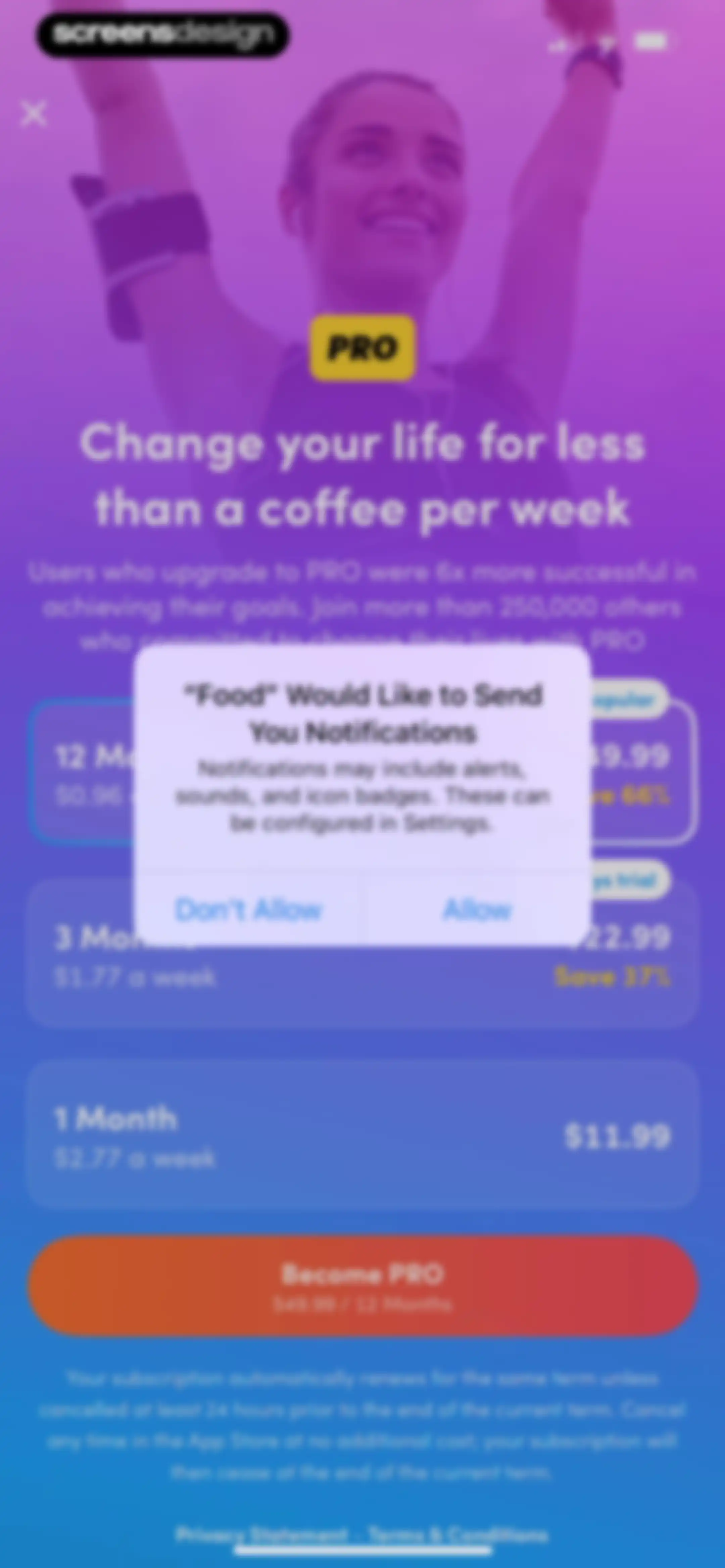 Calories and nutrition tracker screen 33