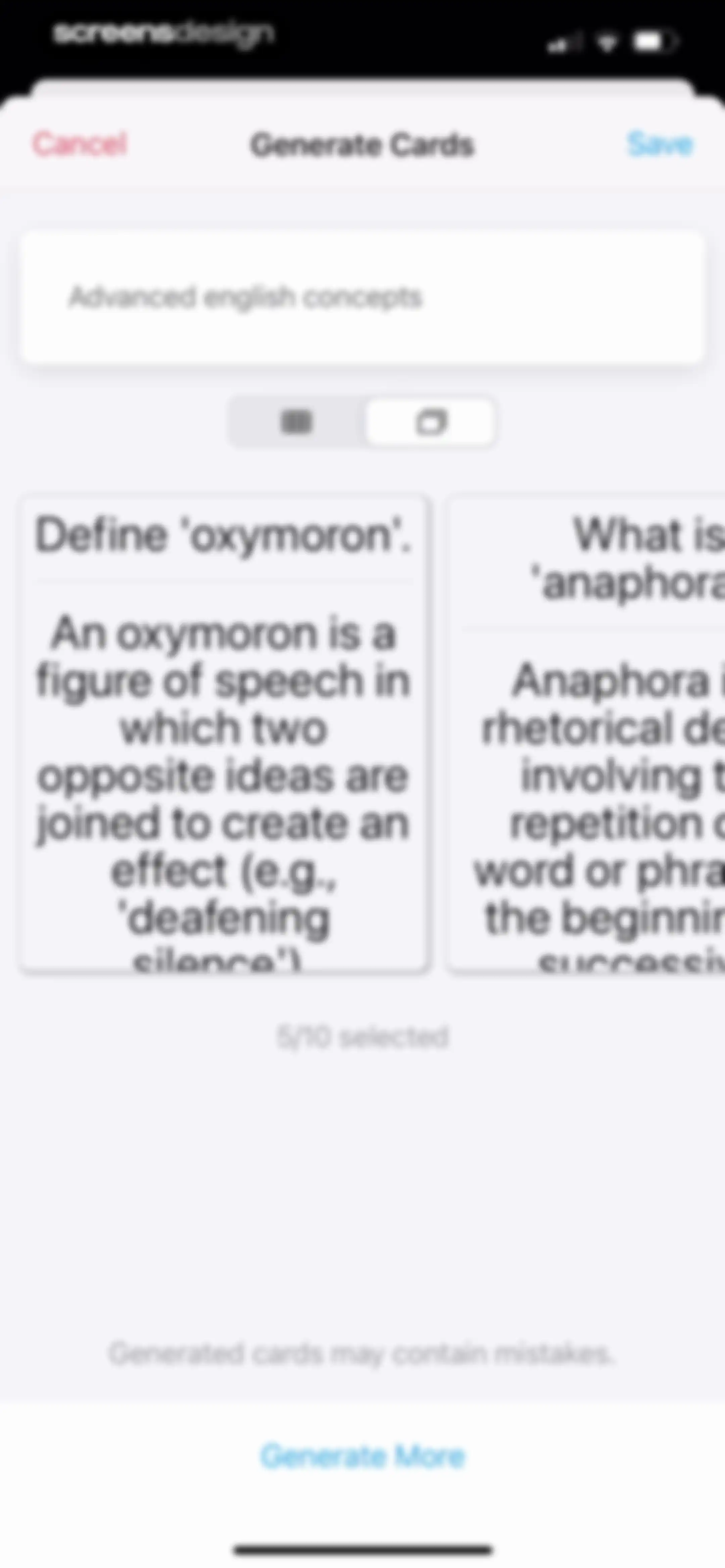AlgoApp - Flashcards screen 49