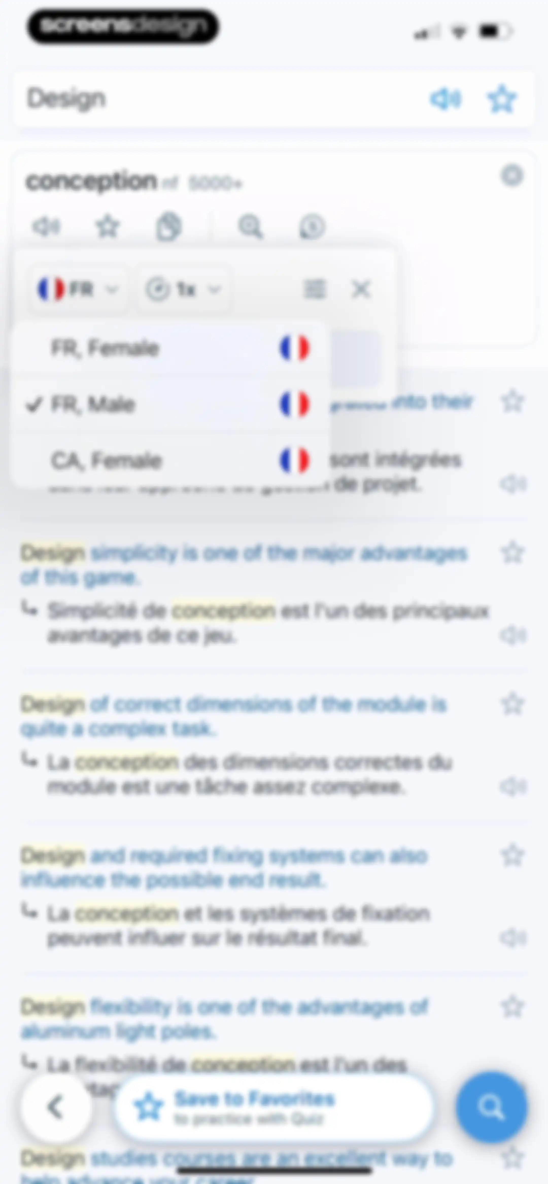 Reverso translate and learn screen 22